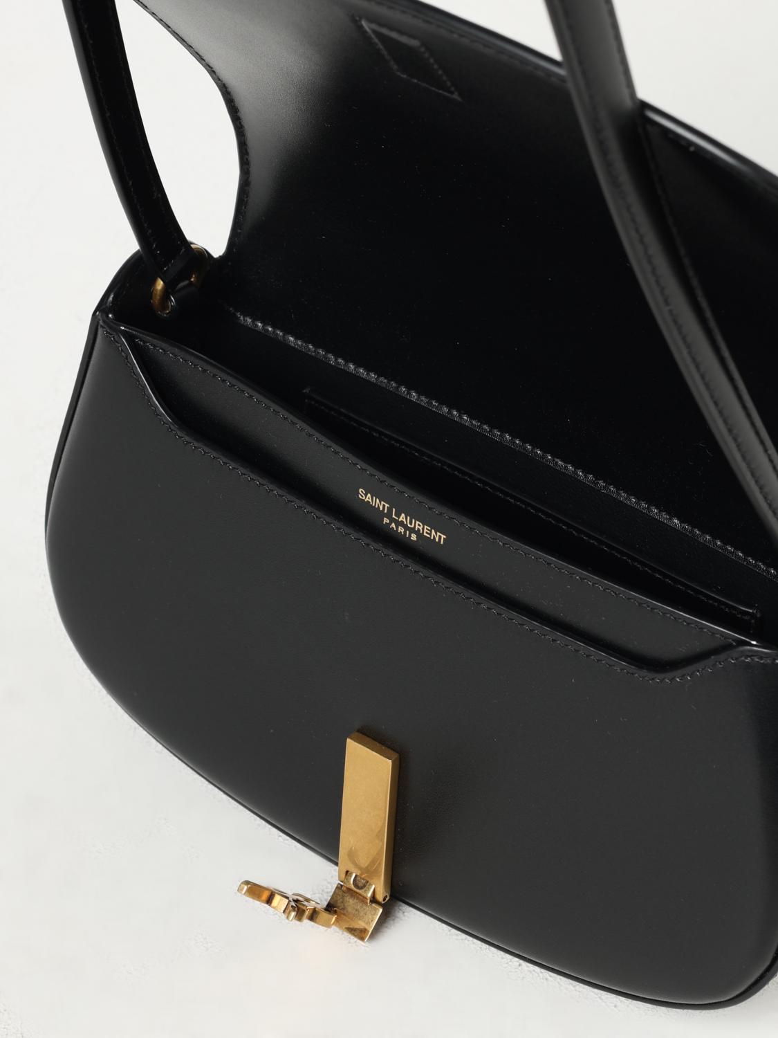 SAINT LAURENT BORSA A SPALLA: Borsa Voltaire Saint Laurent in pelle , Nero - Img 5