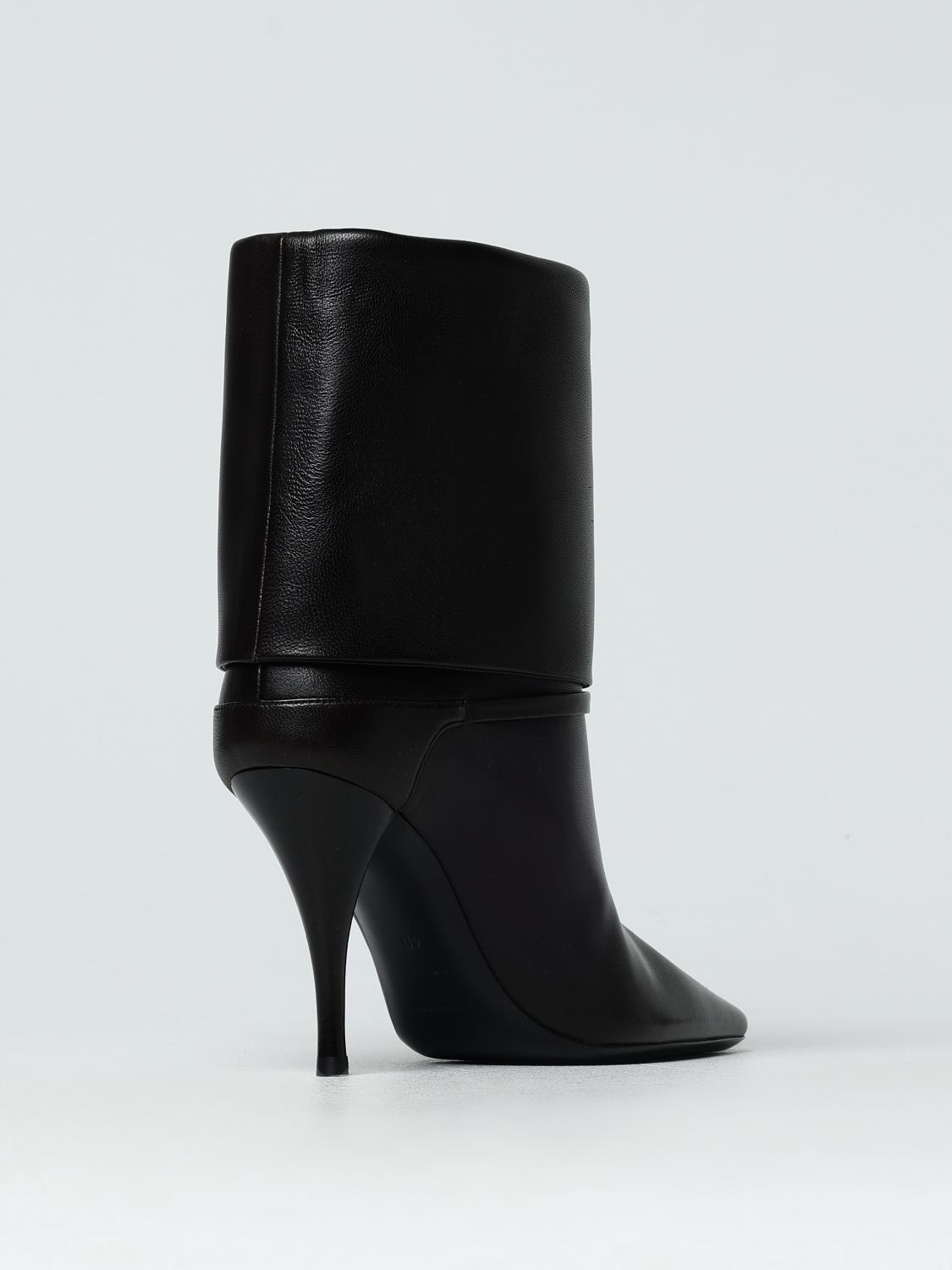 SAINT LAURENT BOTTINES PLATES: Chaussures femme Saint Laurent, Brun - Img 3