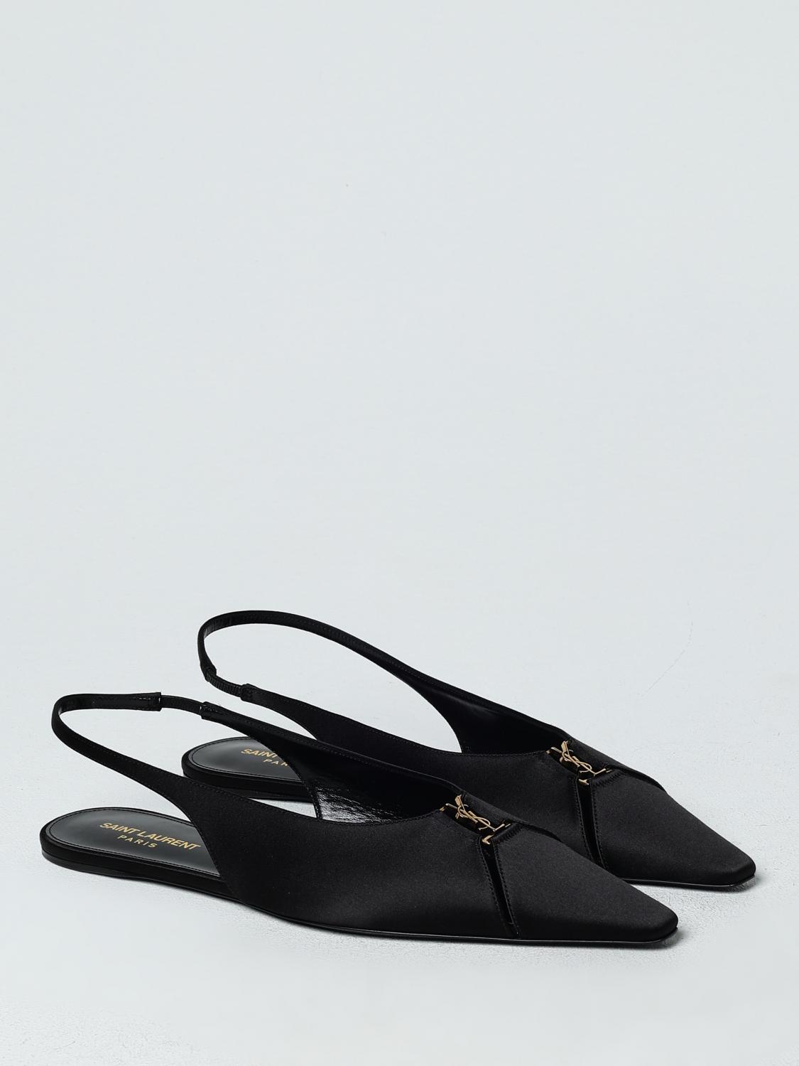 SAINT LAURENT BALLERINE: Ballerina Babylone Saint Laurent in raso , Nero - Img 2