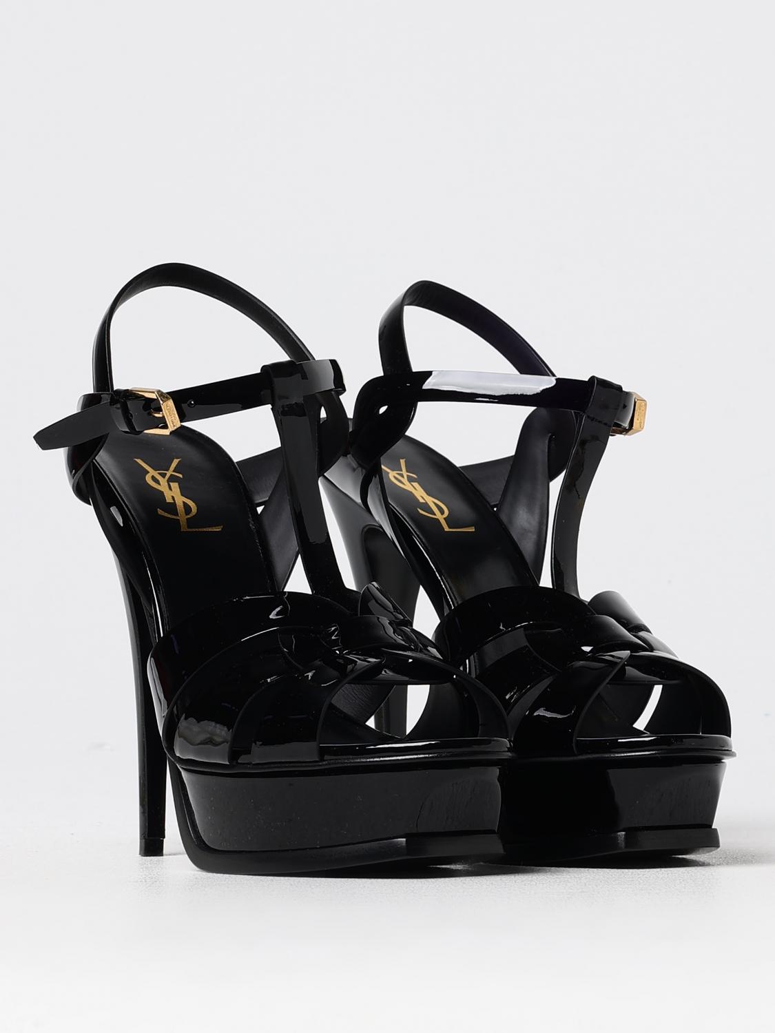 SAINT LAURENT HEELED SANDALS: Shoes woman Saint Laurent, Black - Img 2