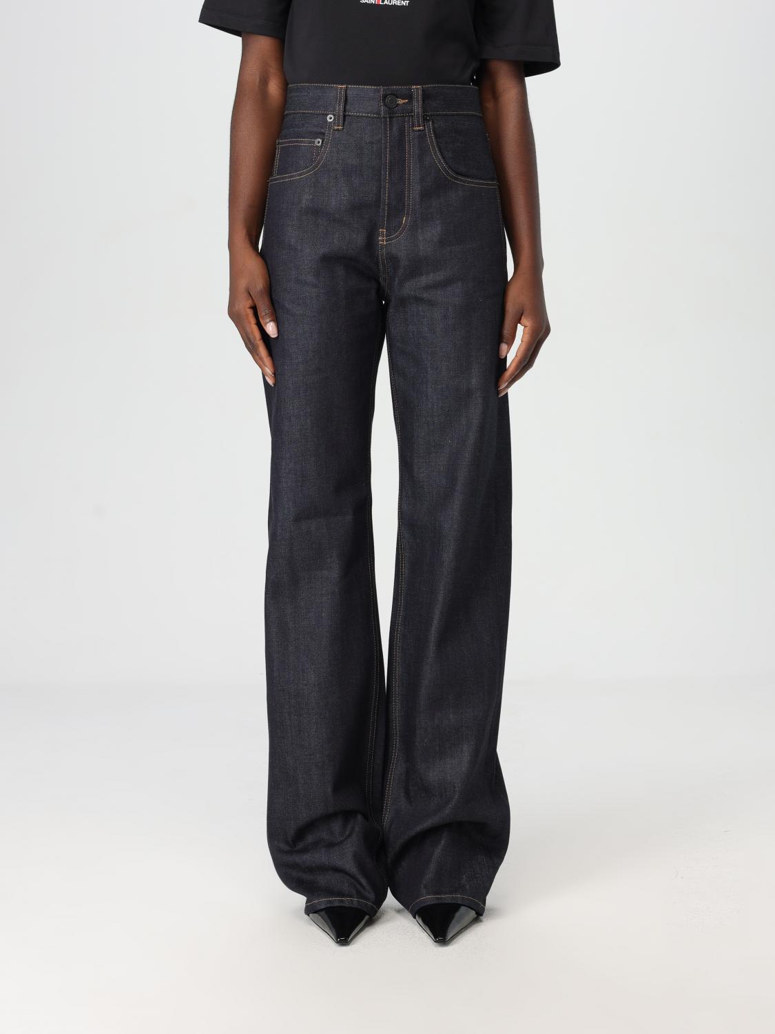 SAINT LAURENT JEANS: Jeans woman Saint Laurent, Black - Img 1