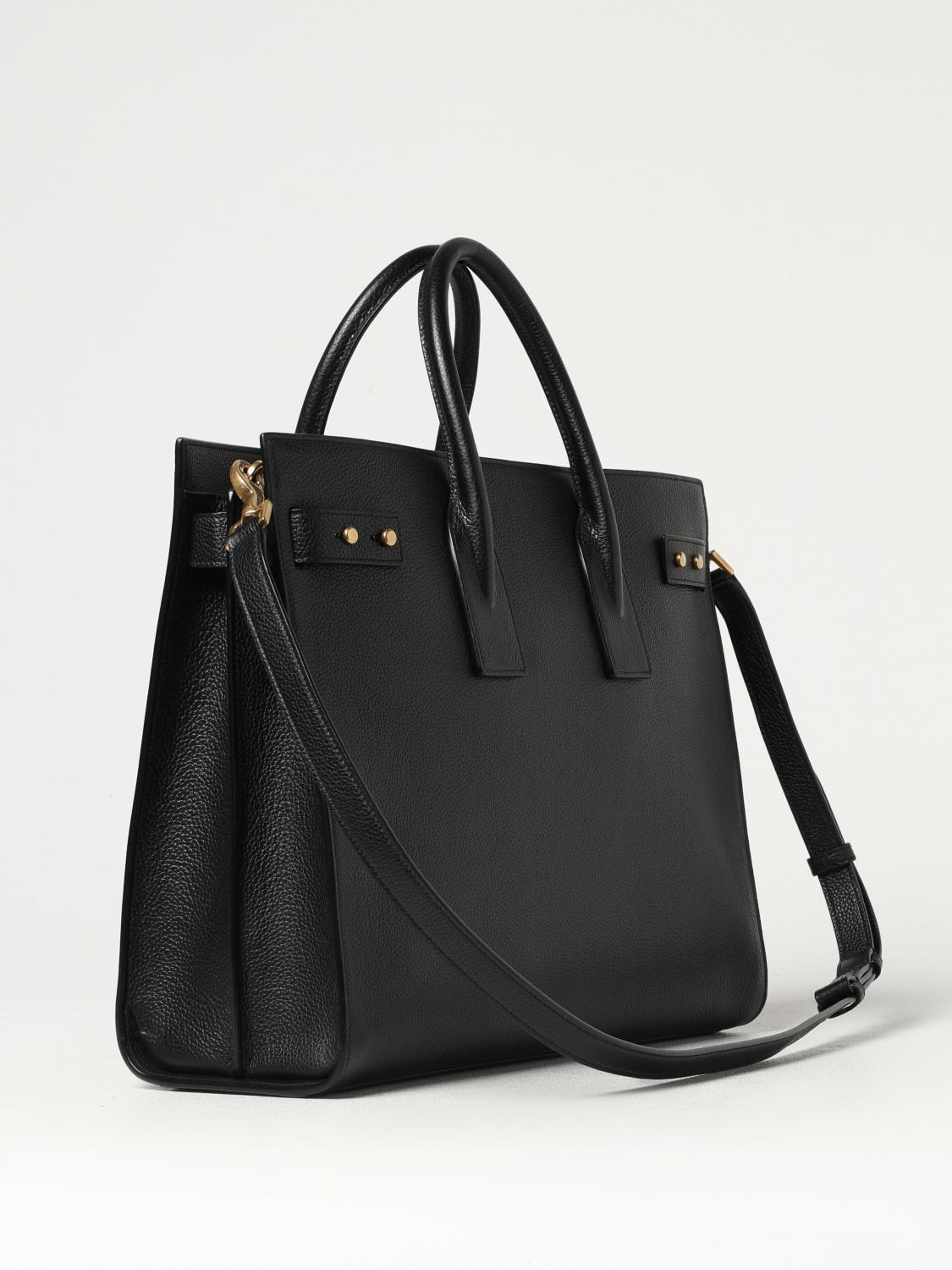 SAINT LAURENT BORSA: Borsa Sac de Jour Saint Laurent in pelle martellata , Nero - Img 3