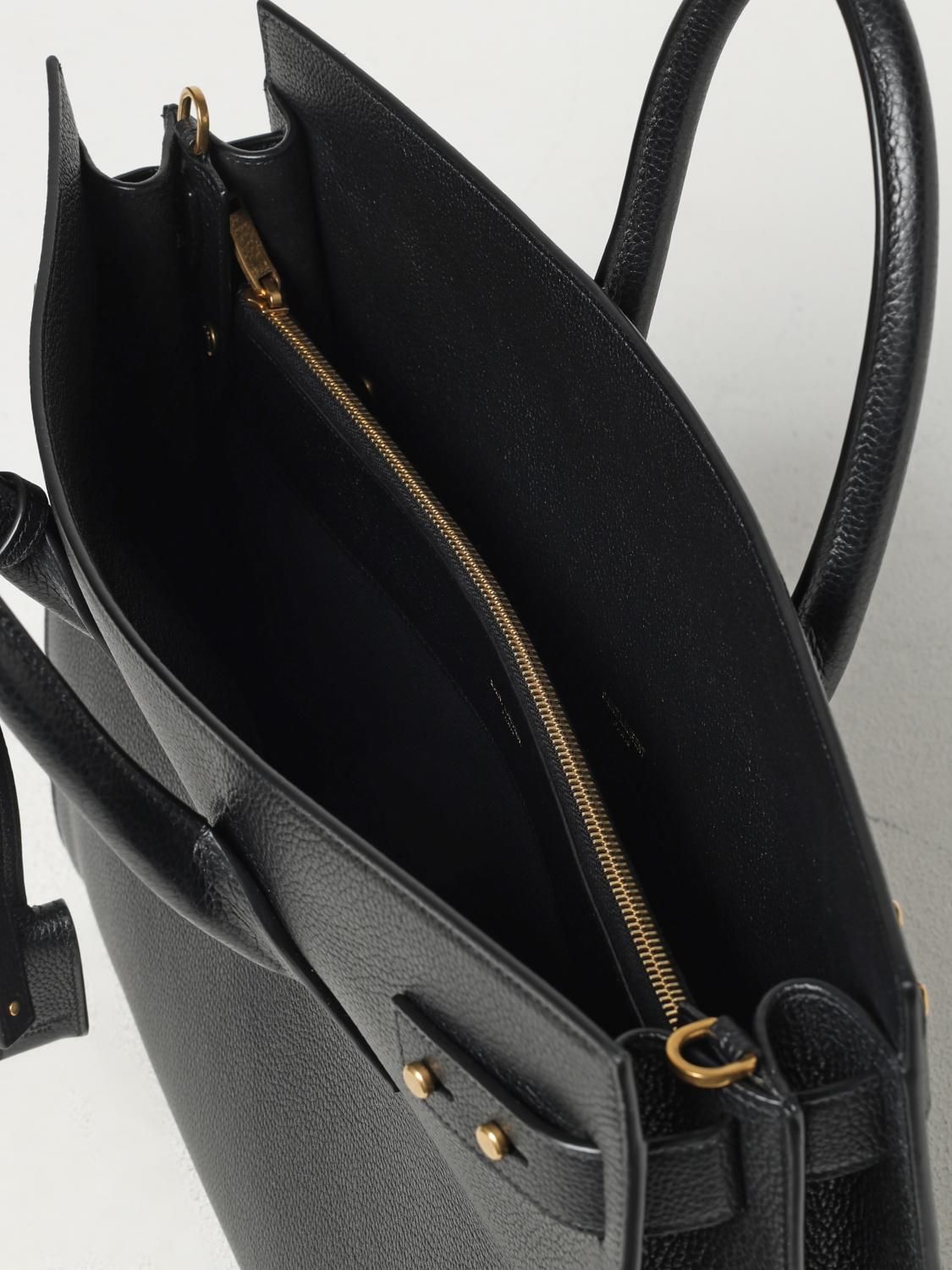 SAINT LAURENT BORSA: Borsa Sac de Jour Saint Laurent in pelle martellata , Nero - Img 5