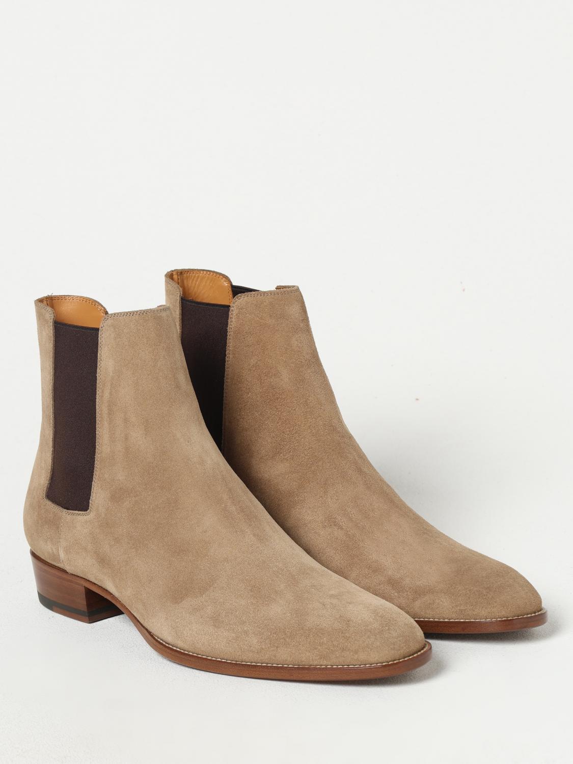 SAINT LAURENT BOOTS: Shoes men Saint Laurent, Beige - Img 2