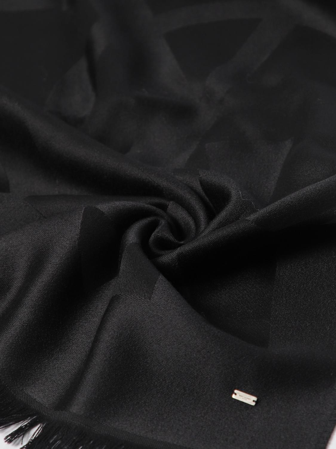 SAINT LAURENT SCIARPA: Scarf men Saint Laurent, Black - Img 3