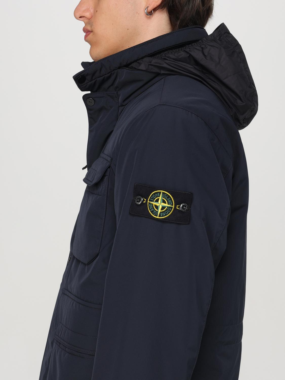 STONE ISLAND 재킷: 재킷 남성 Stone Island, 블루 - Img 5