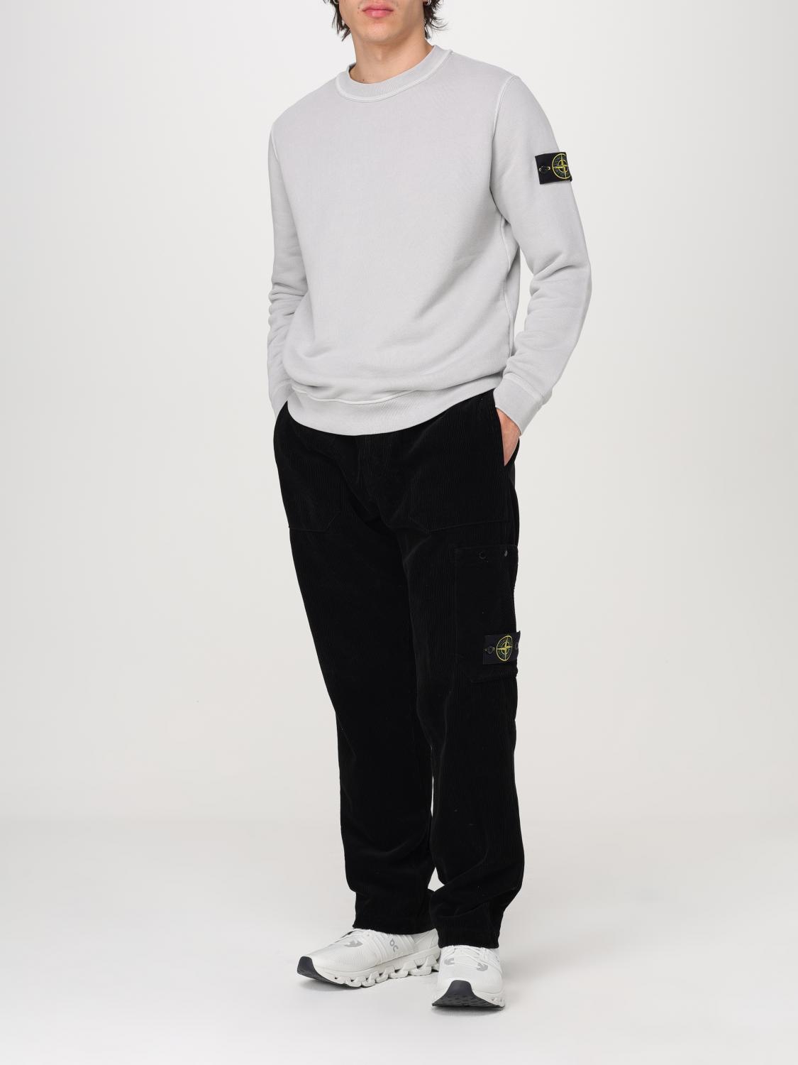 STONE ISLAND FELPA: Felpa Stone Island in cotone , Grigio - Img 2