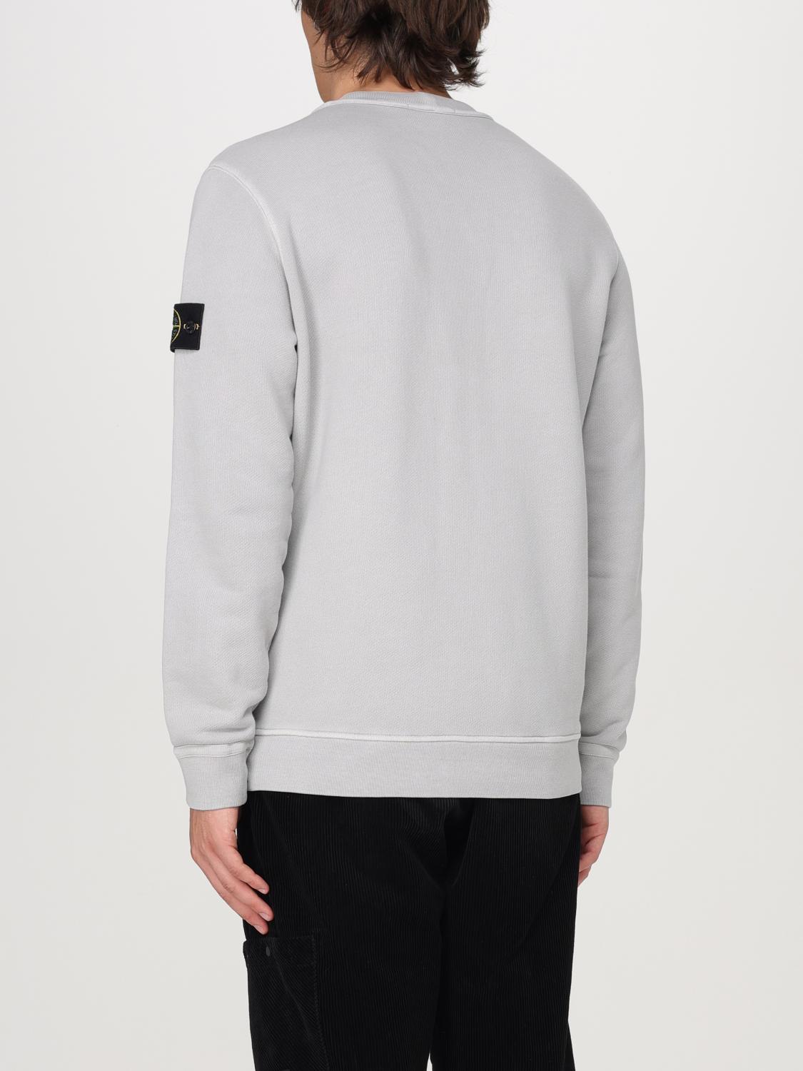 STONE ISLAND FELPA: Felpa Stone Island in cotone , Grigio - Img 3