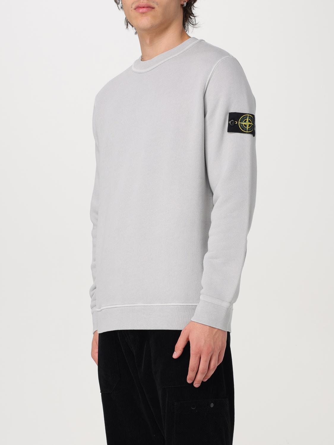 STONE ISLAND FELPA: Felpa Stone Island in cotone , Grigio - Img 4