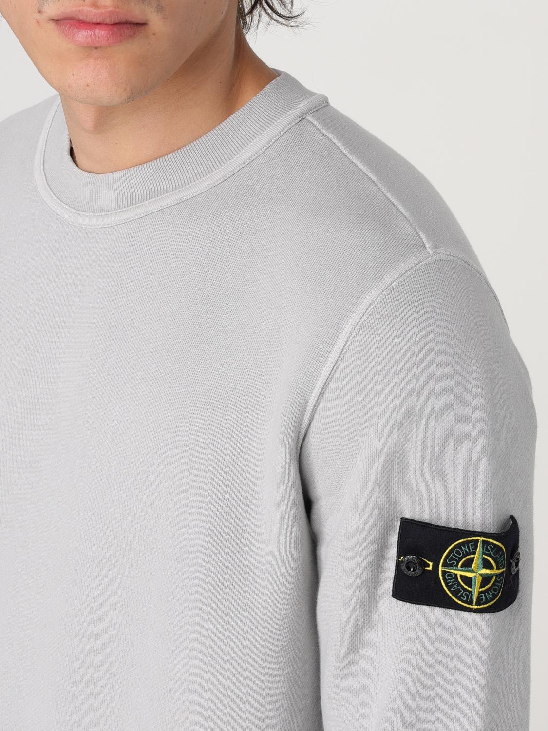 STONE ISLAND FELPA: Felpa Stone Island in cotone , Grigio - Img 5