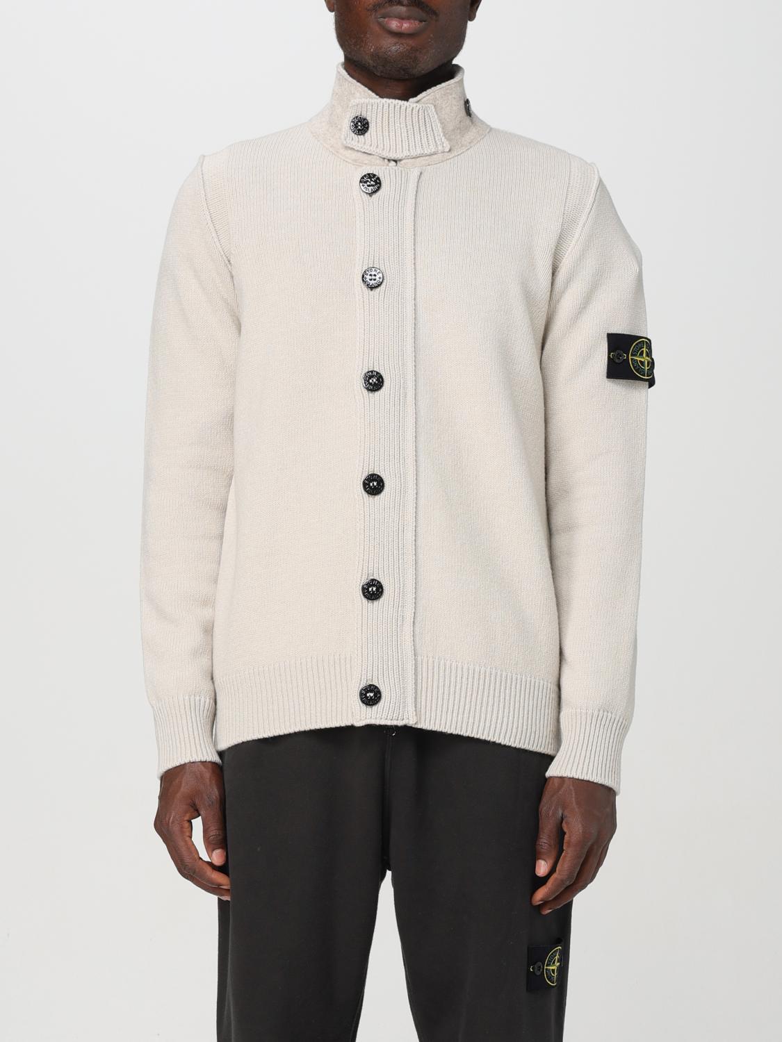STONE ISLAND CARDIGAN: Sweater men Stone Island, White - Img 1