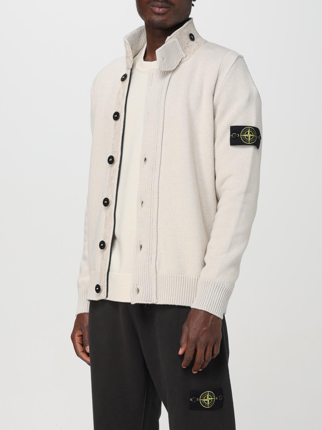 STONE ISLAND CARDIGAN: Sweater men Stone Island, White - Img 4
