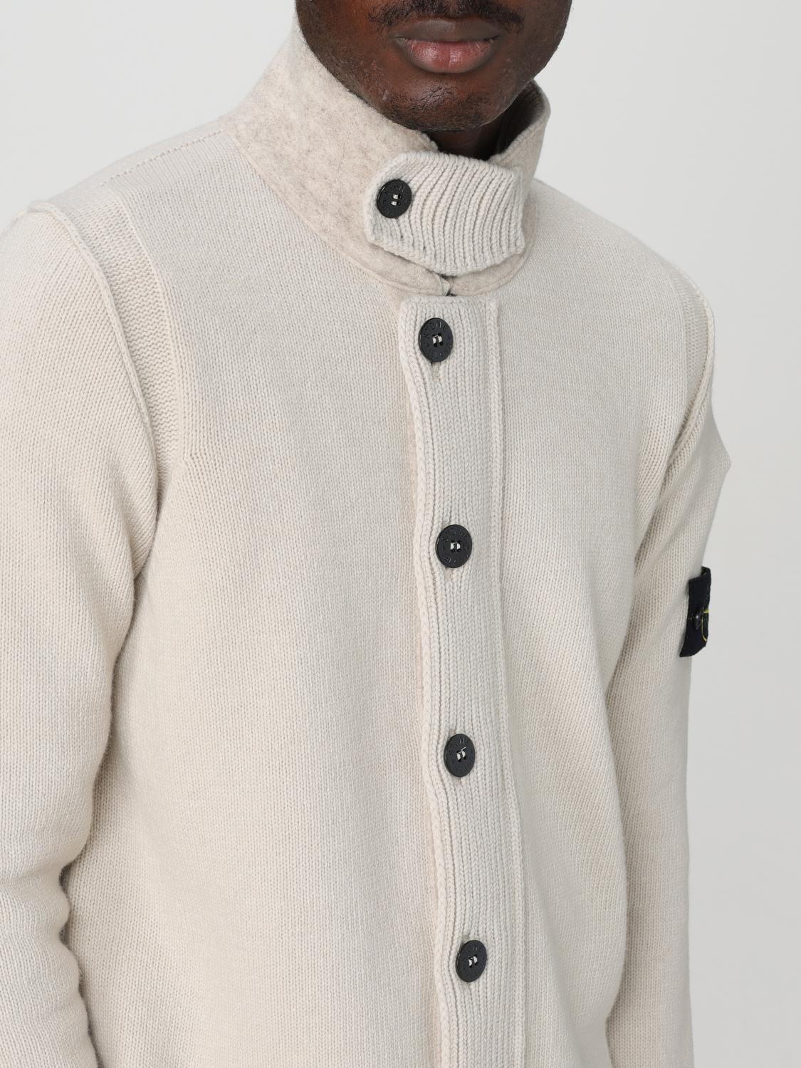 STONE ISLAND CARDIGAN: Sweater men Stone Island, White - Img 5