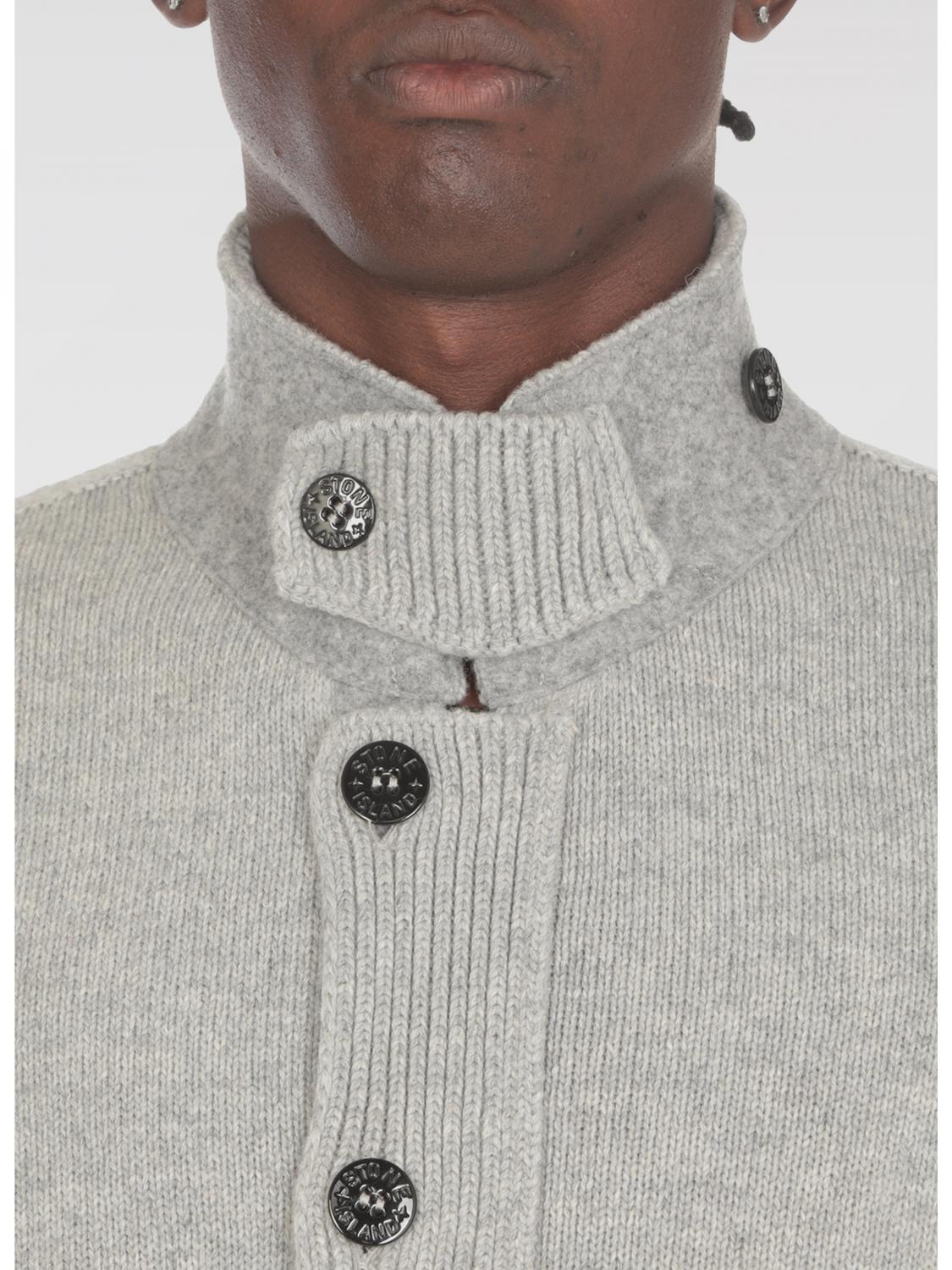 STONE ISLAND STRICKJACKE: Pullover herren Stone Island, Grau - Img 4