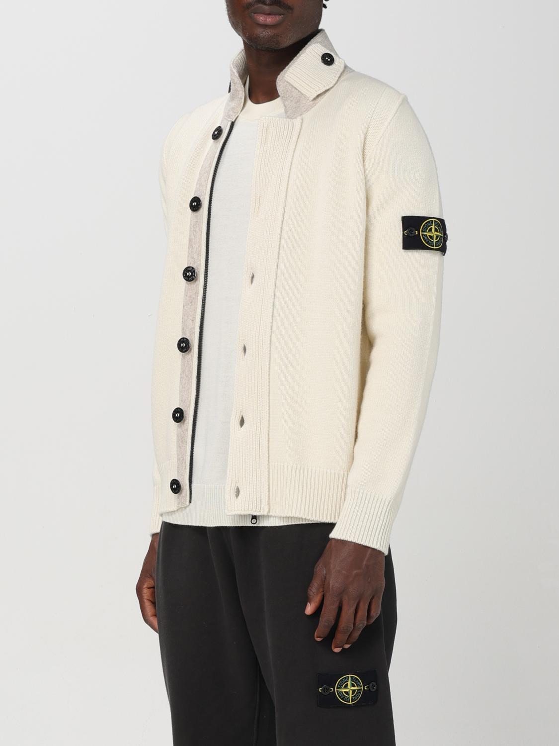 STONE ISLAND STRICKJACKE: Pullover herren Stone Island, Weiss 1 - Img 4
