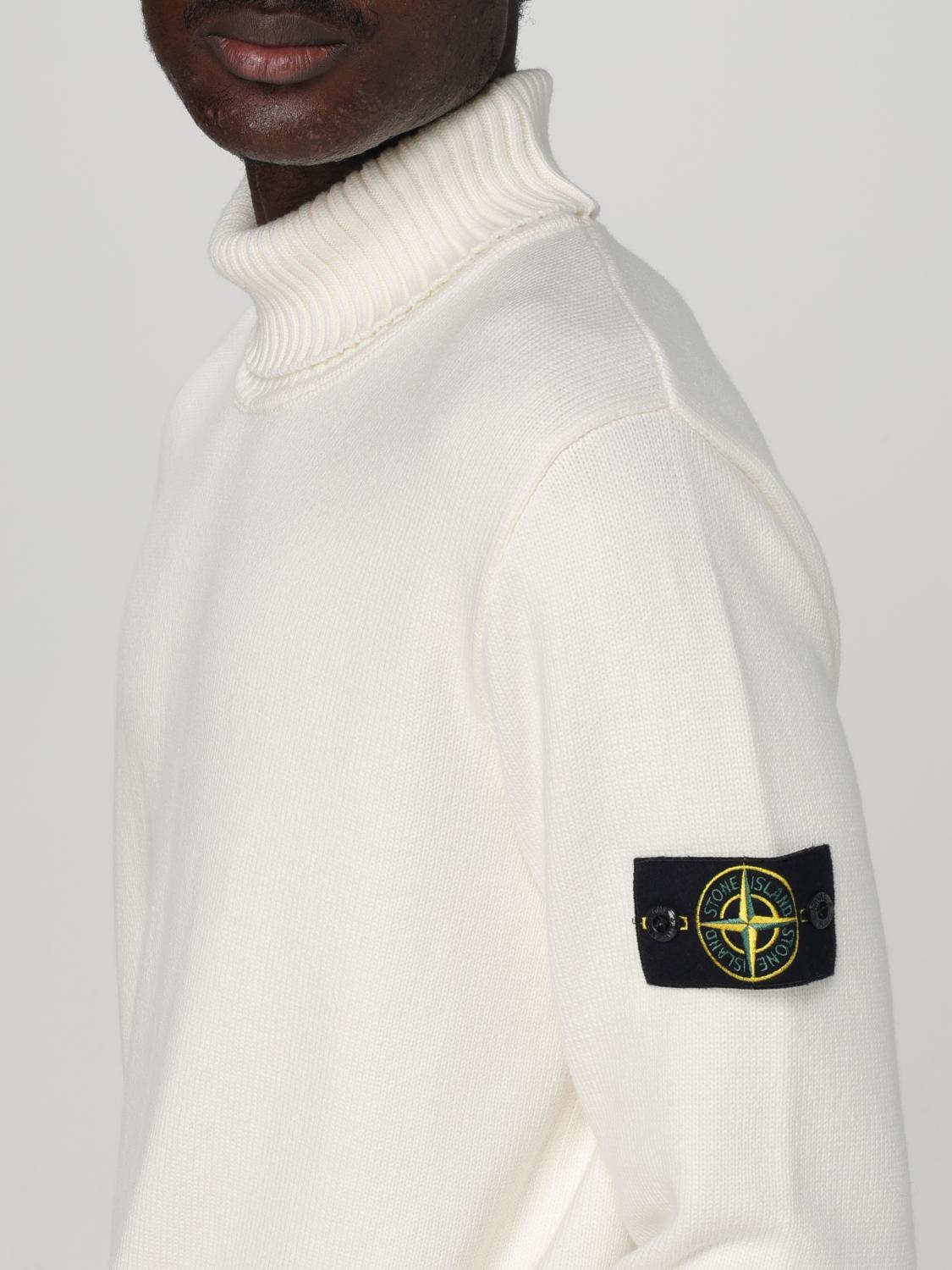 STONE ISLAND 스웨터: 스웨터 남성 Stone Island, 옐로우 크림 - Img 5