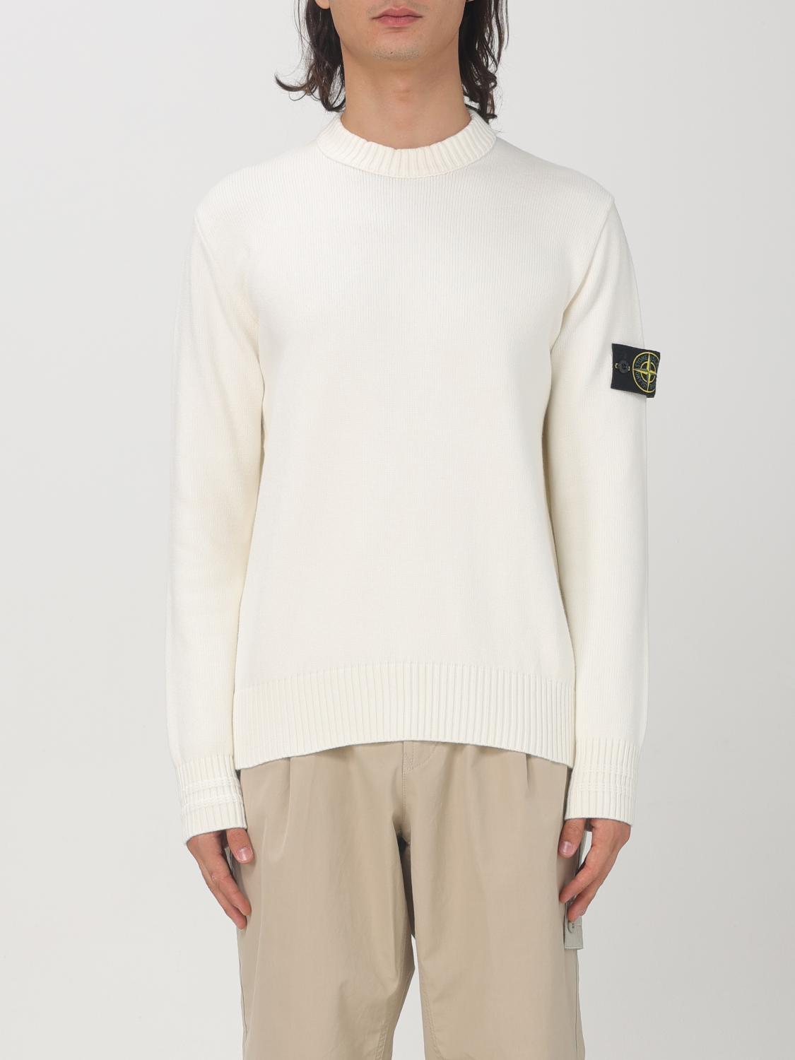 STONE ISLAND PULLOVER: Pullover herren Stone Island, Weiß - Img 1