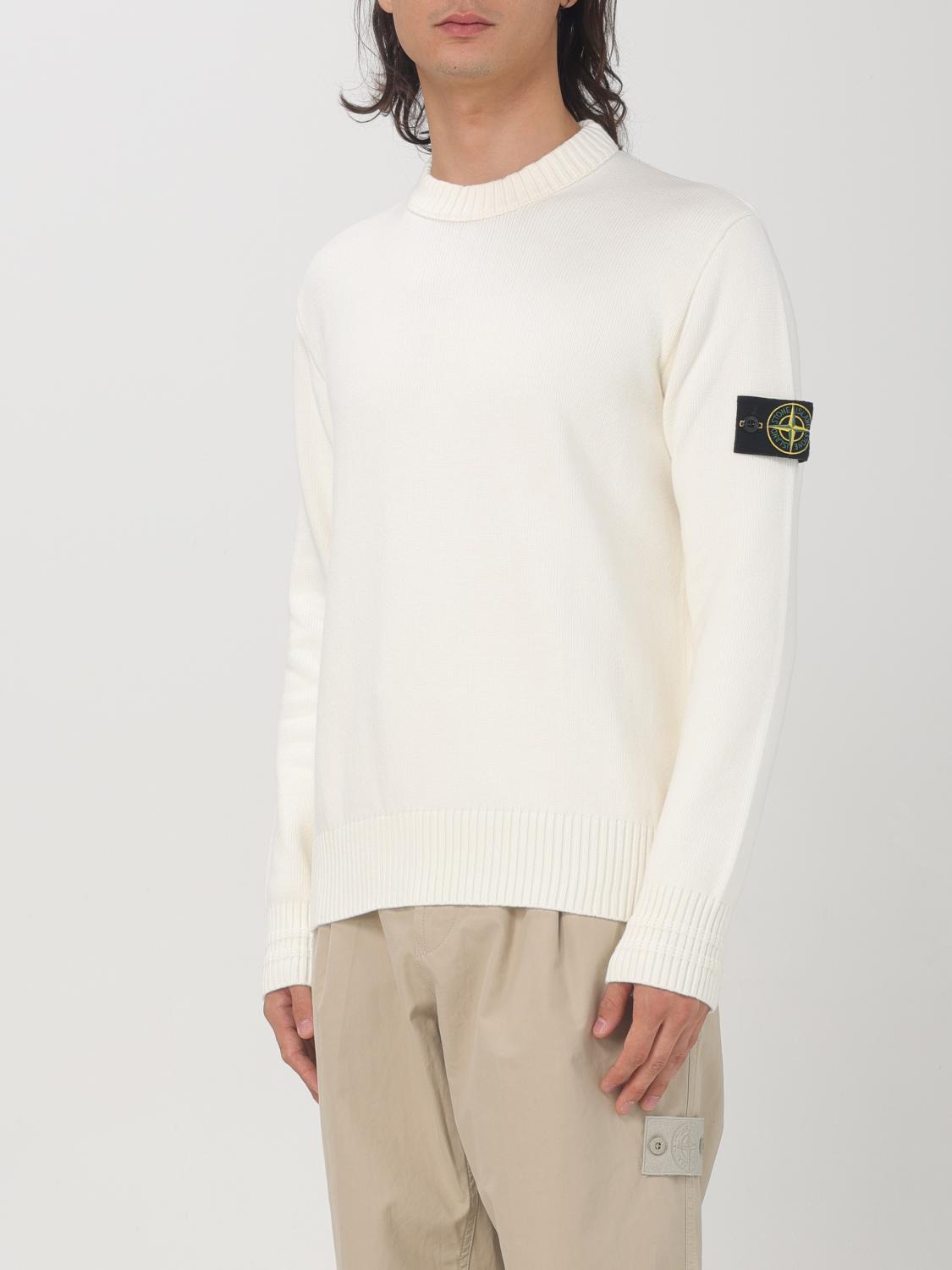 STONE ISLAND PULLOVER: Pullover herren Stone Island, Weiß - Img 4