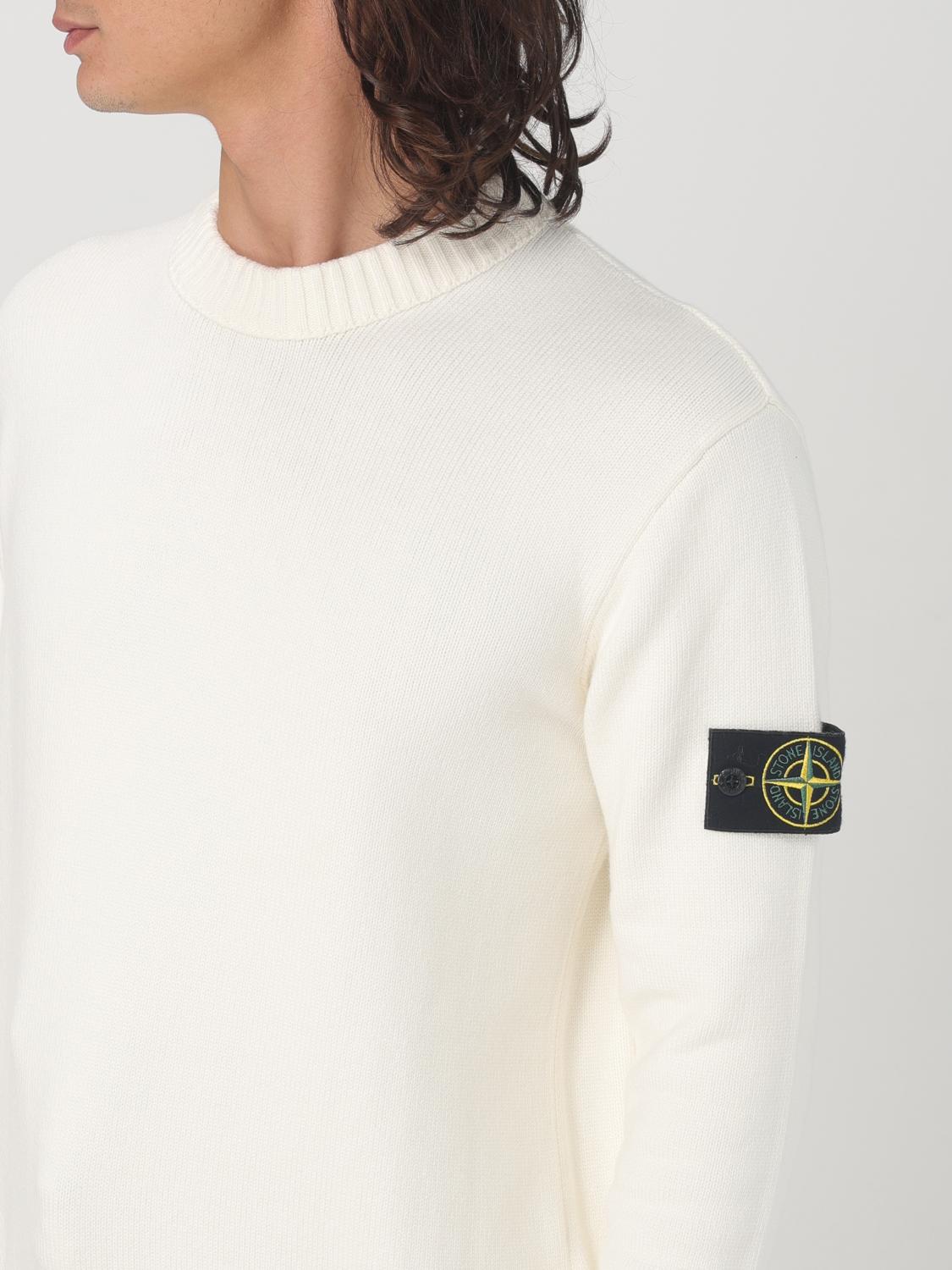 STONE ISLAND PULLOVER: Pullover herren Stone Island, Weiß - Img 5