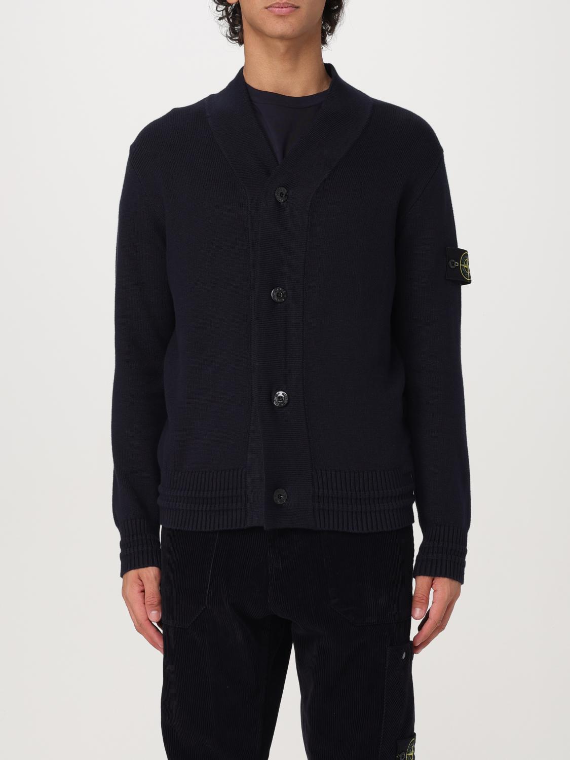 STONE ISLAND CARDIGAN: Sweater men Stone Island, Navy - Img 1