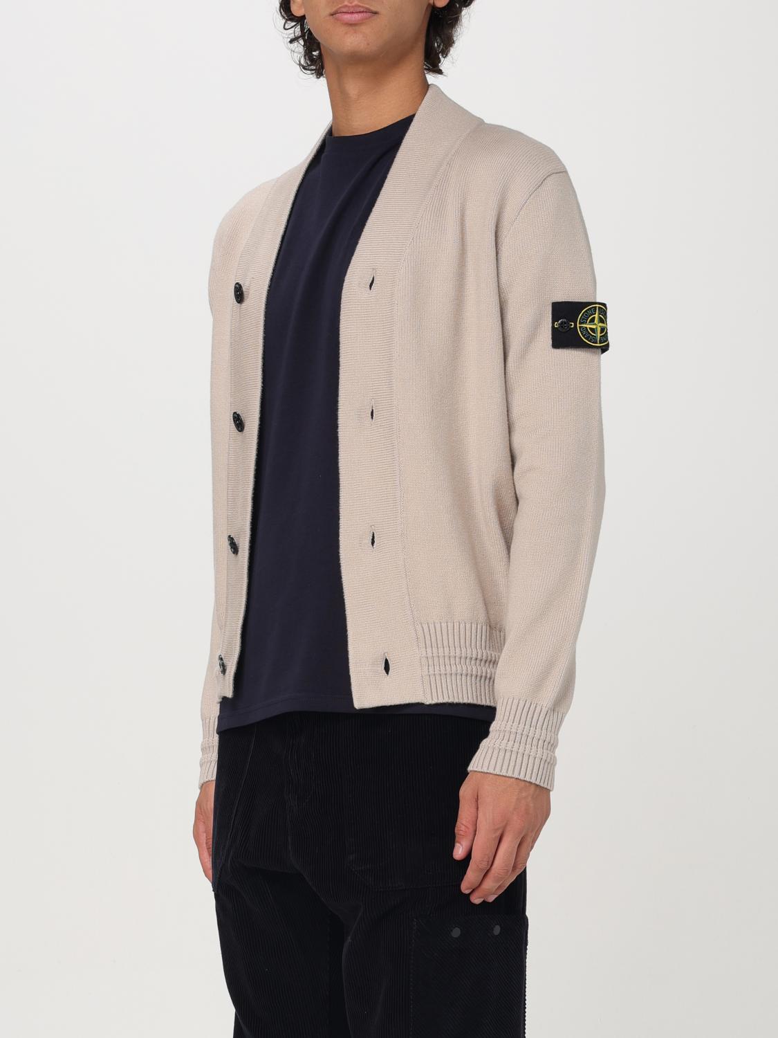 STONE ISLAND CARDIGAN: Sweater men Stone Island, Yellow Cream - Img 3