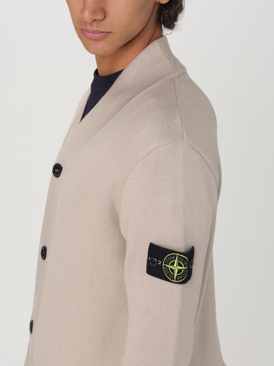 STONE ISLAND CARDIGAN: Sweater men Stone Island, Yellow Cream - Img 4