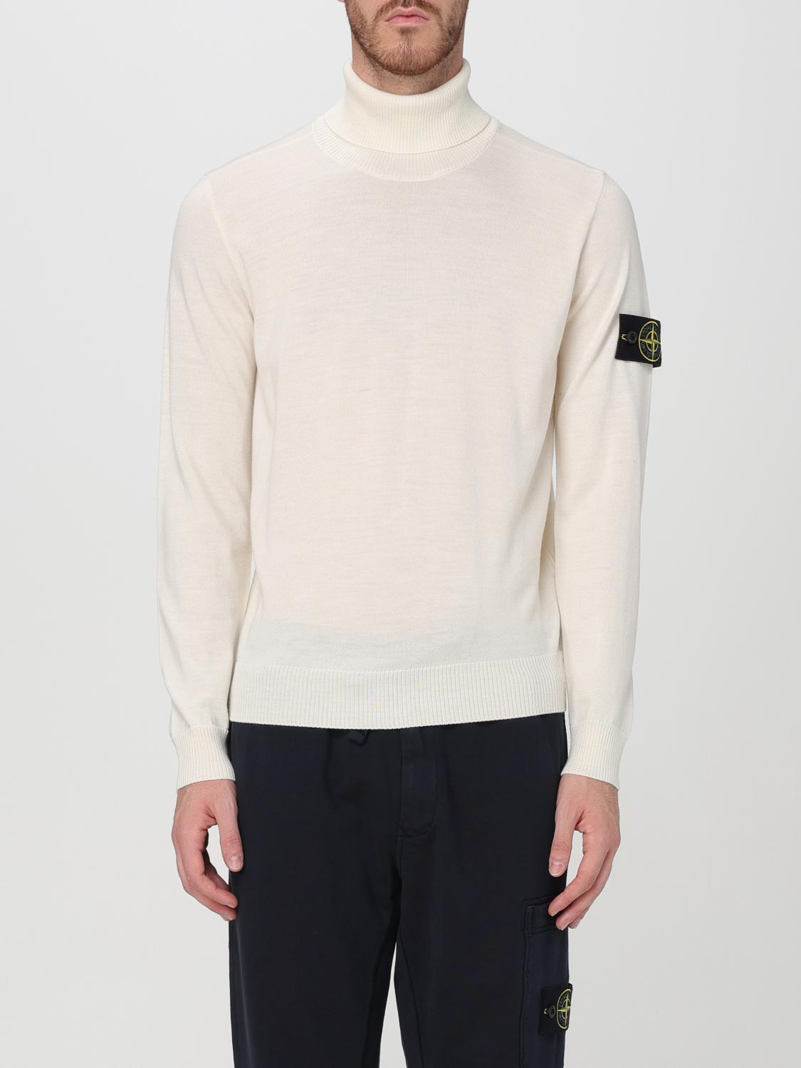STONE ISLAND PULLOVER: Pullover herren Stone Island, Weiß - Img 1