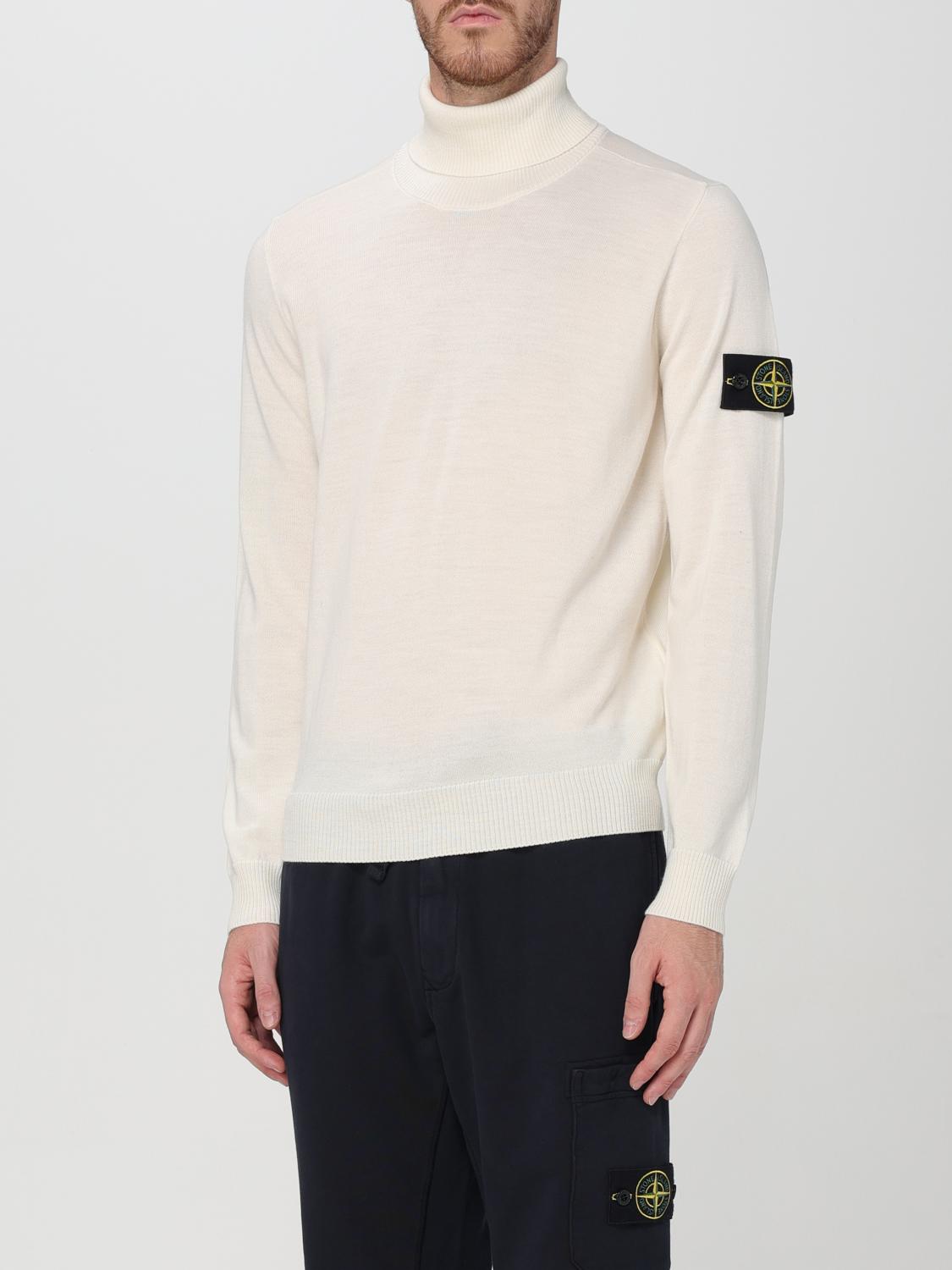 STONE ISLAND PULLOVER: Pullover herren Stone Island, Weiß - Img 4