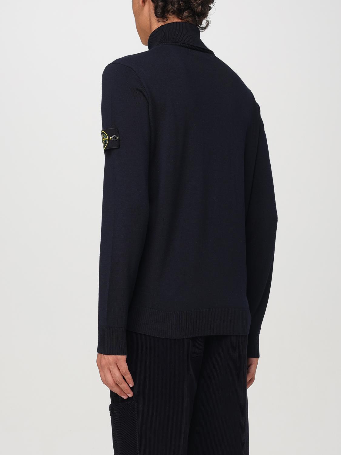 STONE ISLAND SWEATER: Sweater men Stone Island, Blue - Img 3