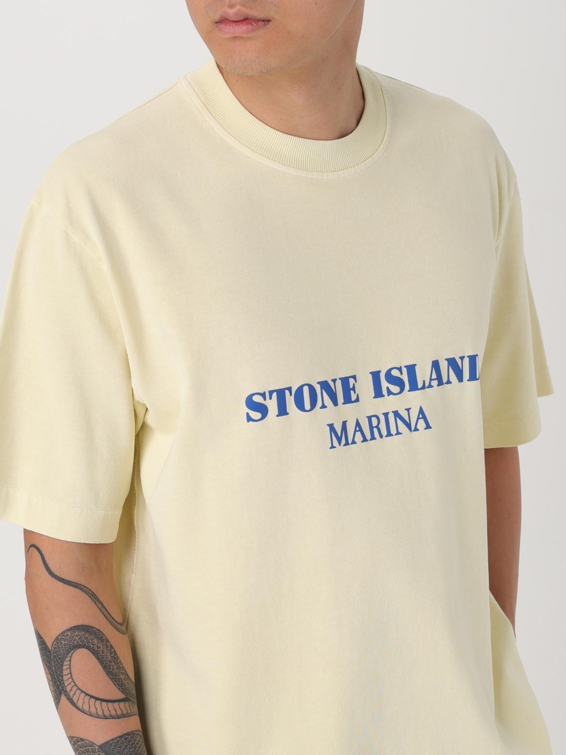 STONE ISLAND T-SHIRT: T-shirt men Stone Island, Yellow Cream - Img 5