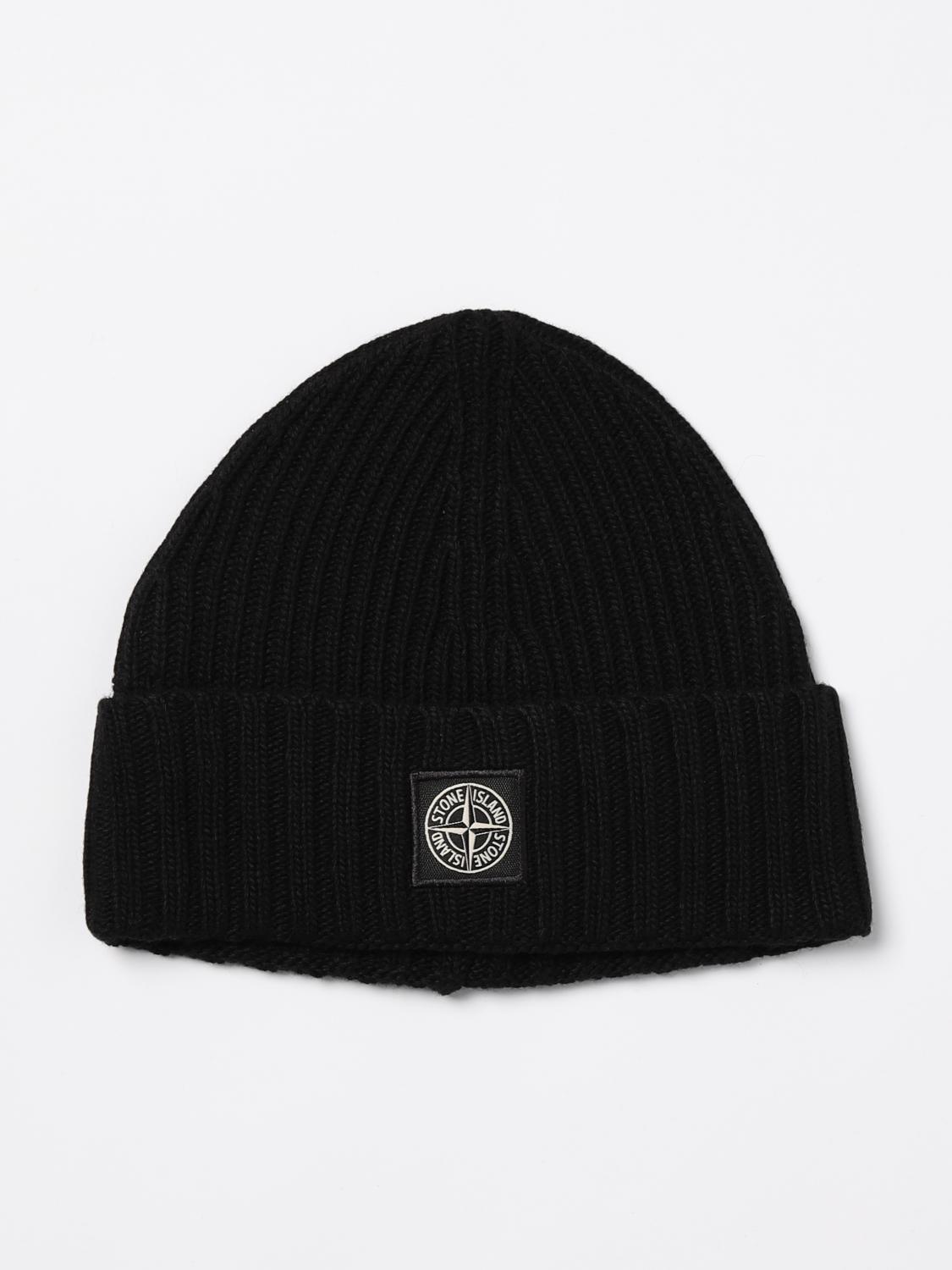 STONE ISLAND JUNIOR HAT: Hat kids Stone Island Junior, Black - Img 1