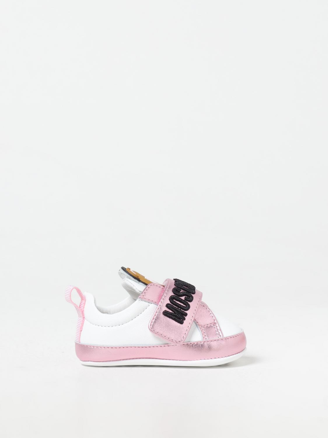 MOSCHINO ZAPATILLAS PARA RECIÉN NACIDO: Zapatillas para recién nacido niños Moschino Baby, Rosa - Img 1