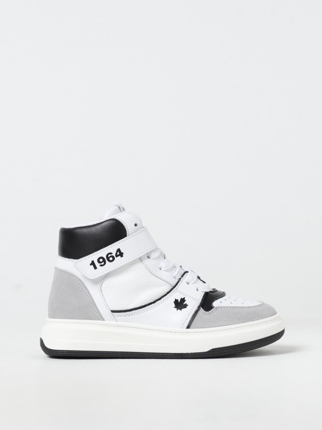 DSQUARED2 SNEAKERS: Sneakers Dsquared2 Junior in pelle , Bianco - Img 1