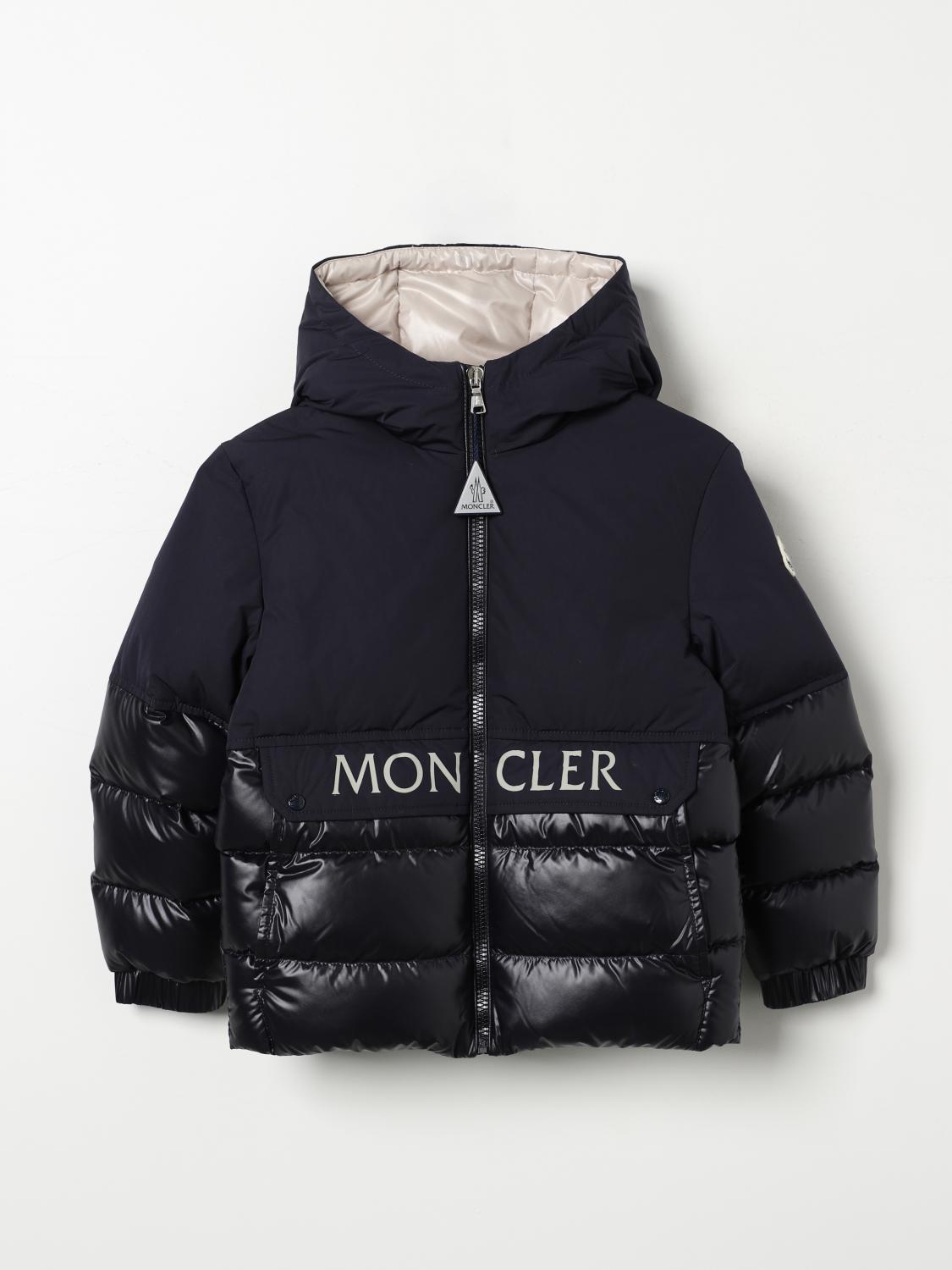 MONCLER JACKET: Jacket kids Moncler, Navy - Img 1