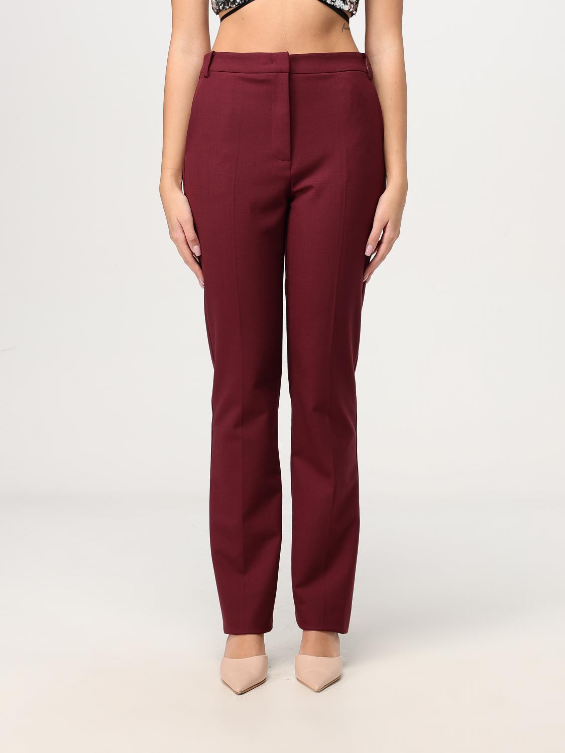 PATRIZIA PEPE PANTS: Pants woman Patrizia Pepe, Burgundy - Img 1