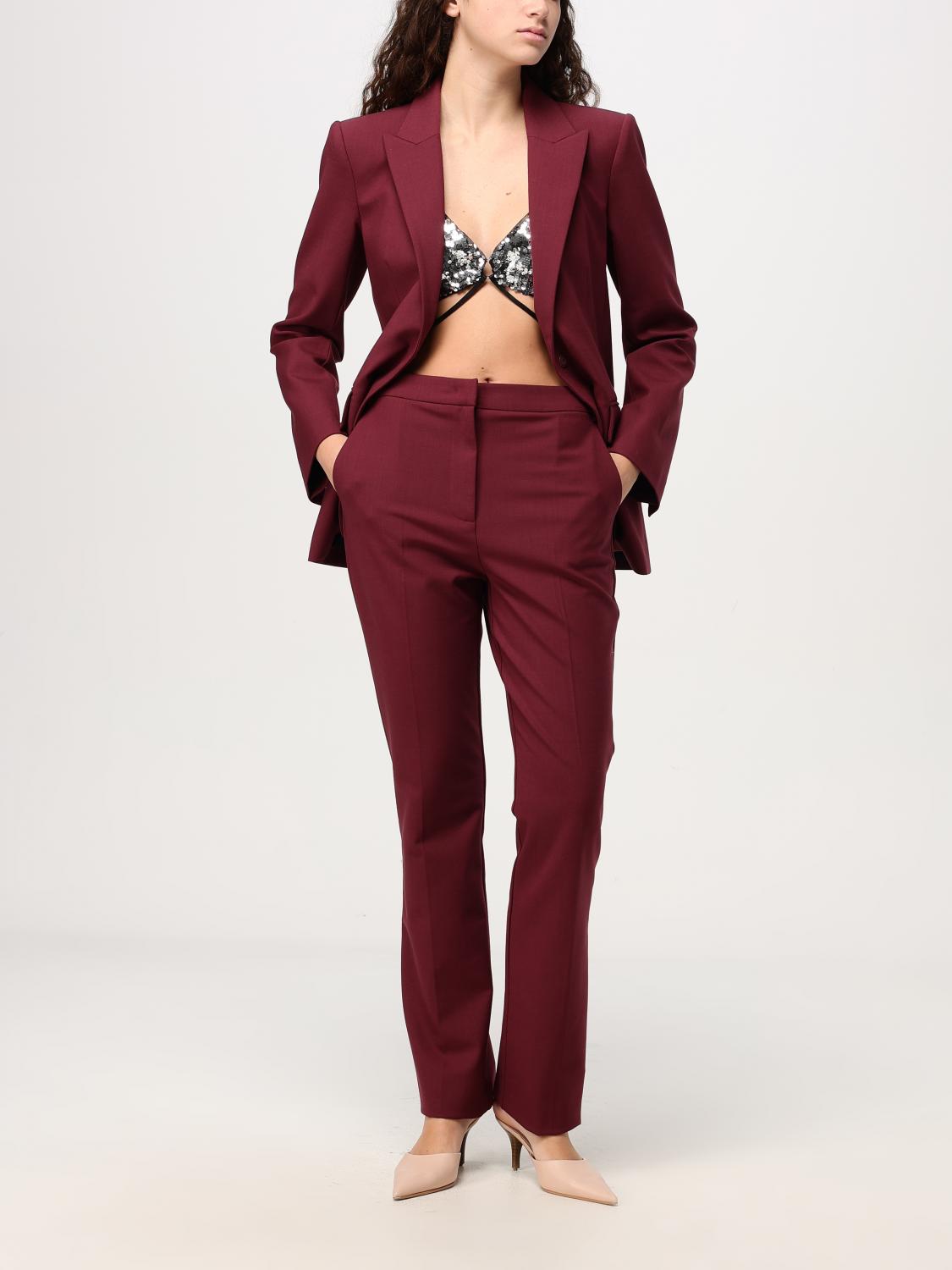 PATRIZIA PEPE PANTS: Pants woman Patrizia Pepe, Burgundy - Img 2