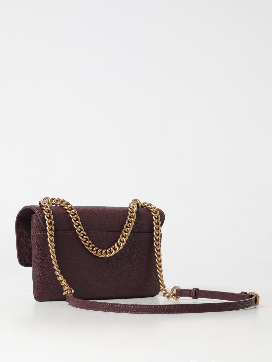 PINKO BORSA A SPALLA: Borsa Love Pinko in pelle a grana , Moro - Img 2