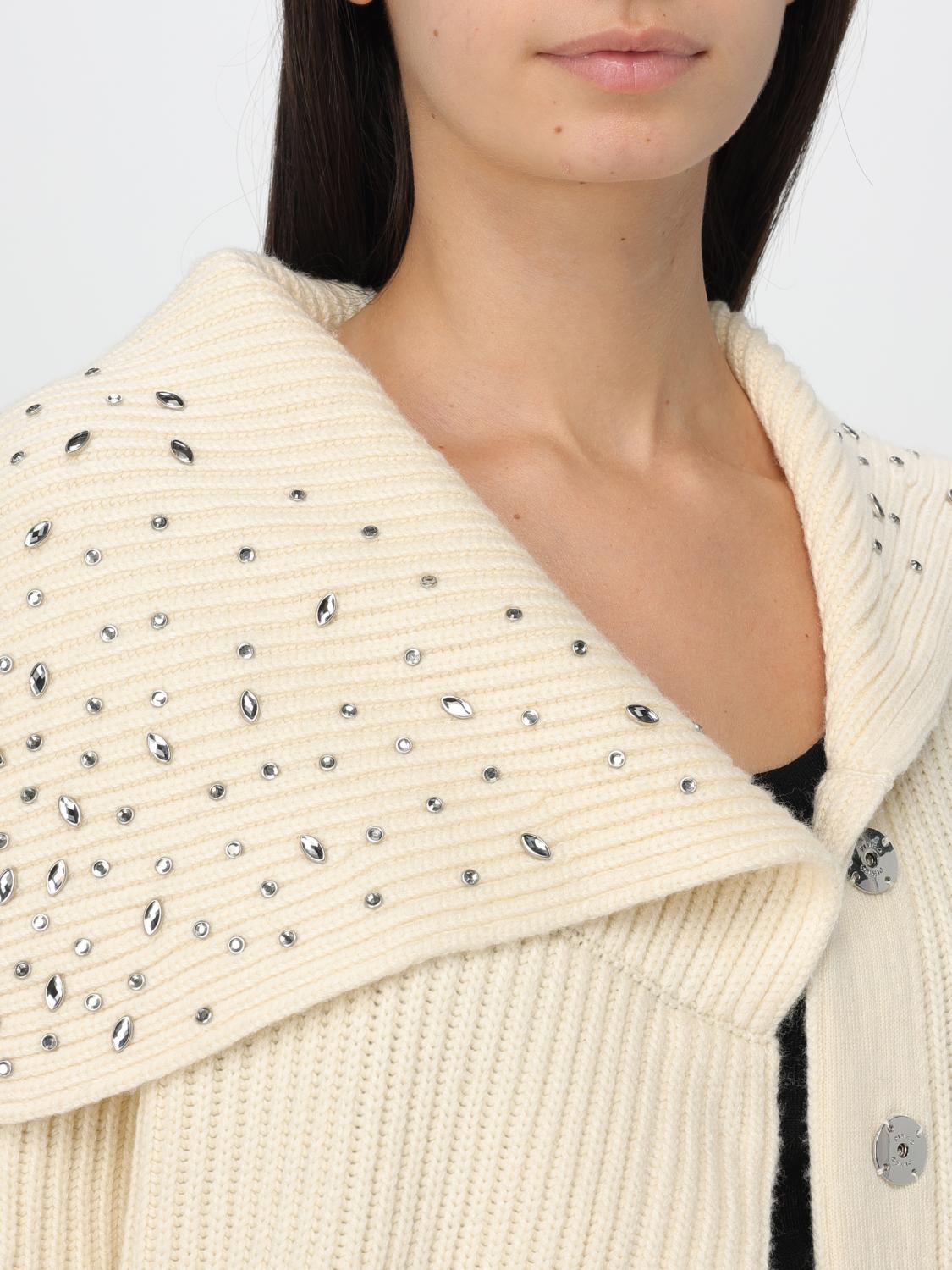 PINKO MAGLIA: Cardigan Pinko in misto lana e cashmere , Bianco - Img 4