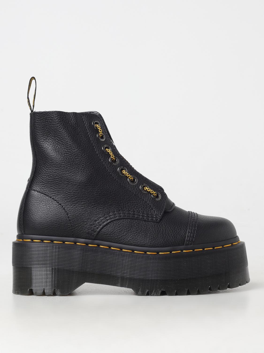 DR. MARTENS FLAT ANKLE BOOTS: Shoes woman Dr. Martens, Black - Img 1