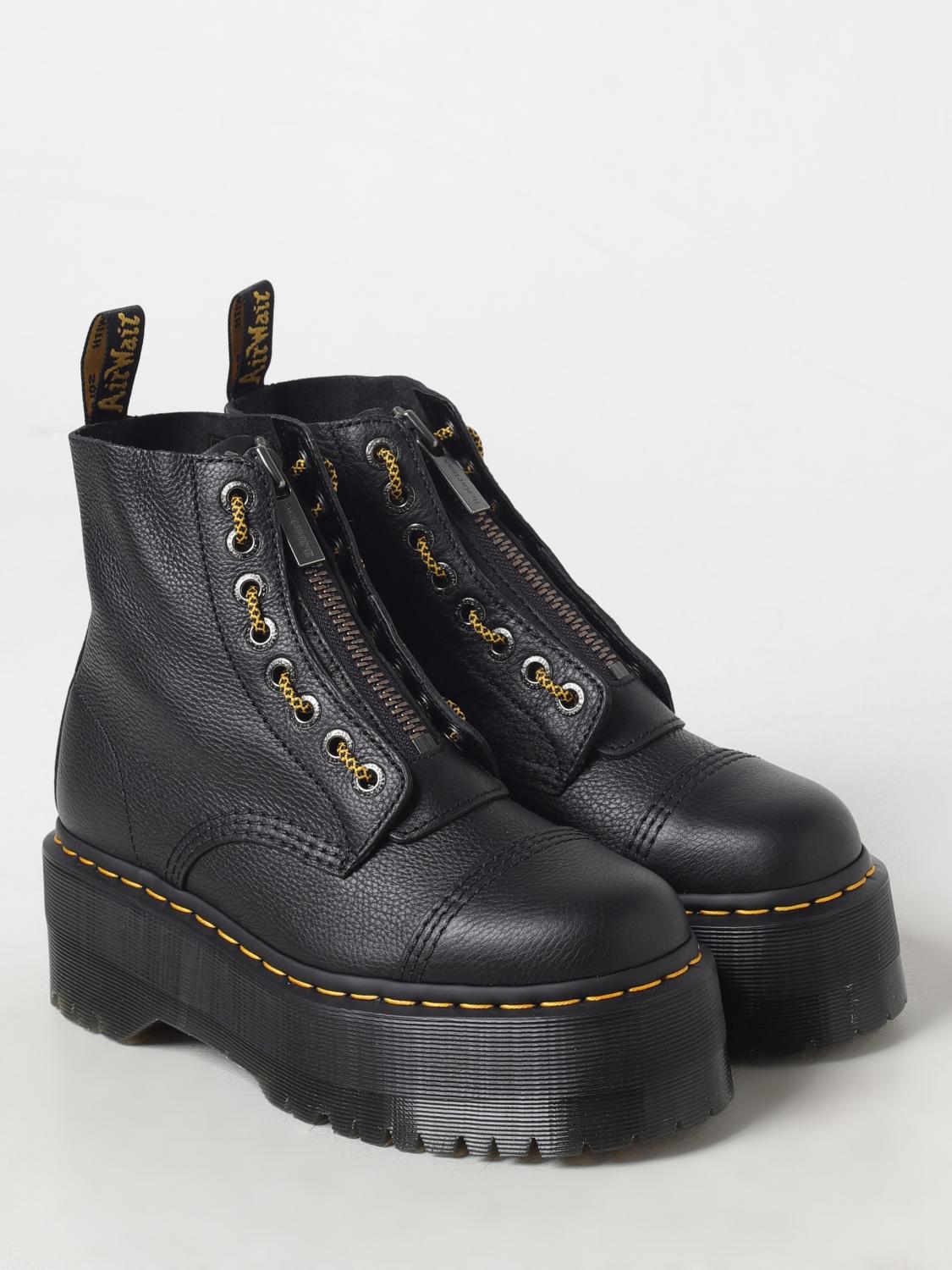 DR. MARTENS FLAT ANKLE BOOTS: Shoes woman Dr. Martens, Black - Img 2