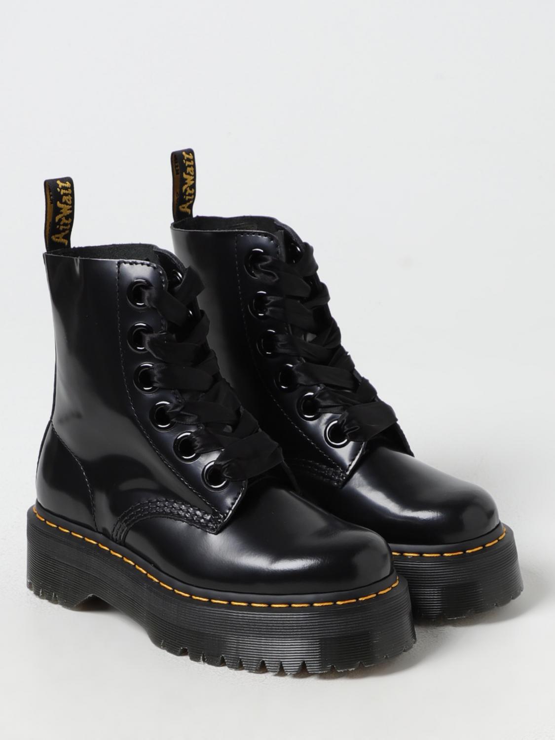 DR. MARTENS FLACHE STIEFELETTEN: Schuhe damen Dr. Martens, Schwarz - Img 2