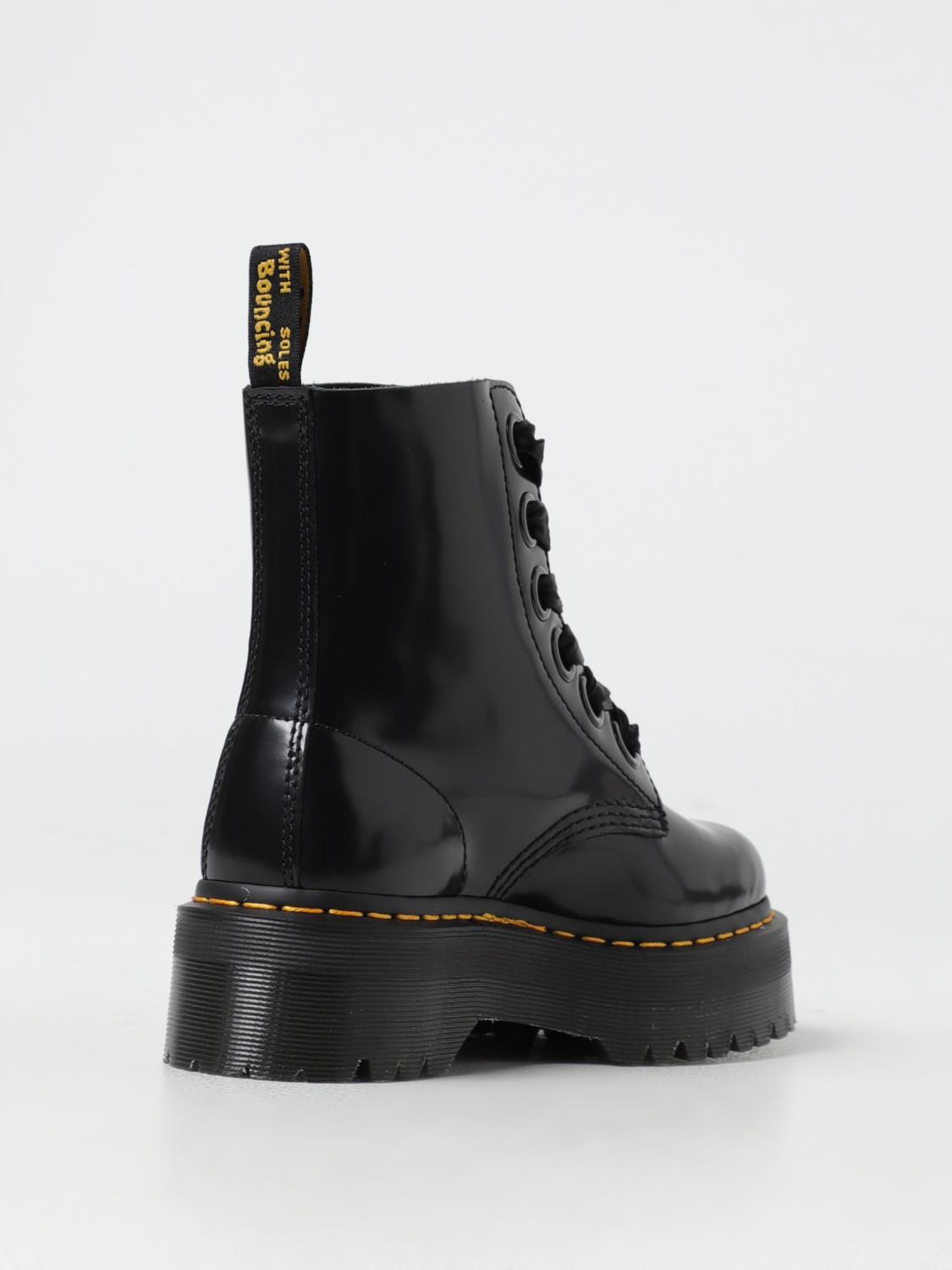 DR. MARTENS FLACHE STIEFELETTEN: Schuhe damen Dr. Martens, Schwarz - Img 3