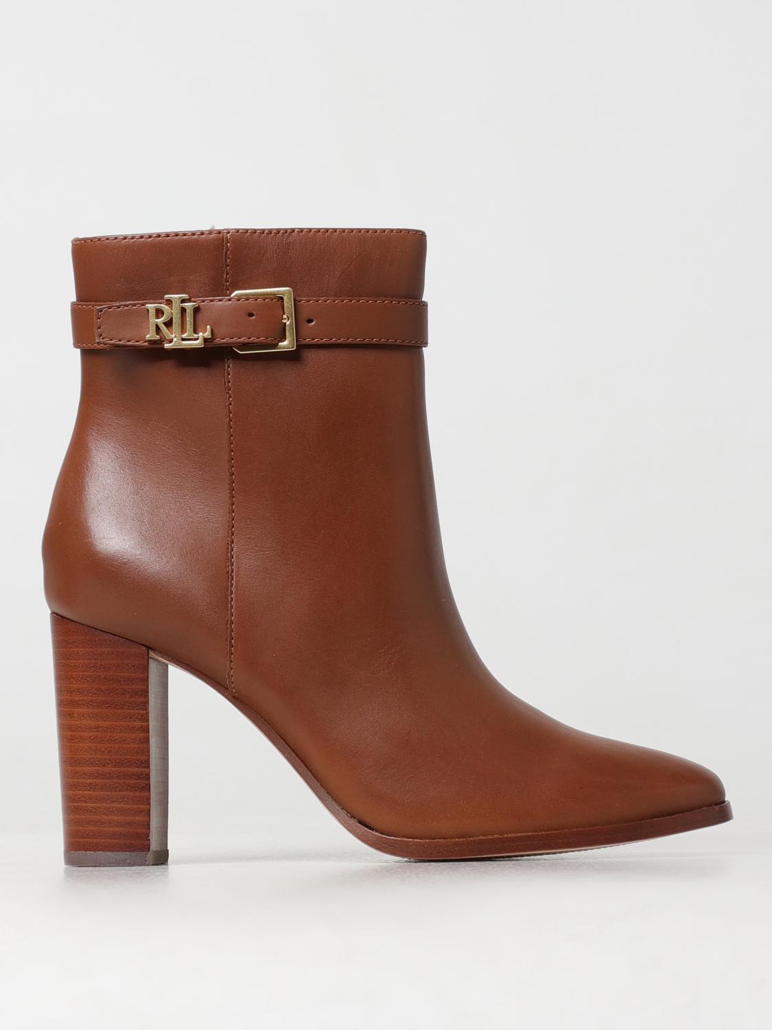 LAUREN RALPH LAUREN FLAT ANKLE BOOTS: Shoes woman Lauren Ralph Lauren, Leather - Img 1