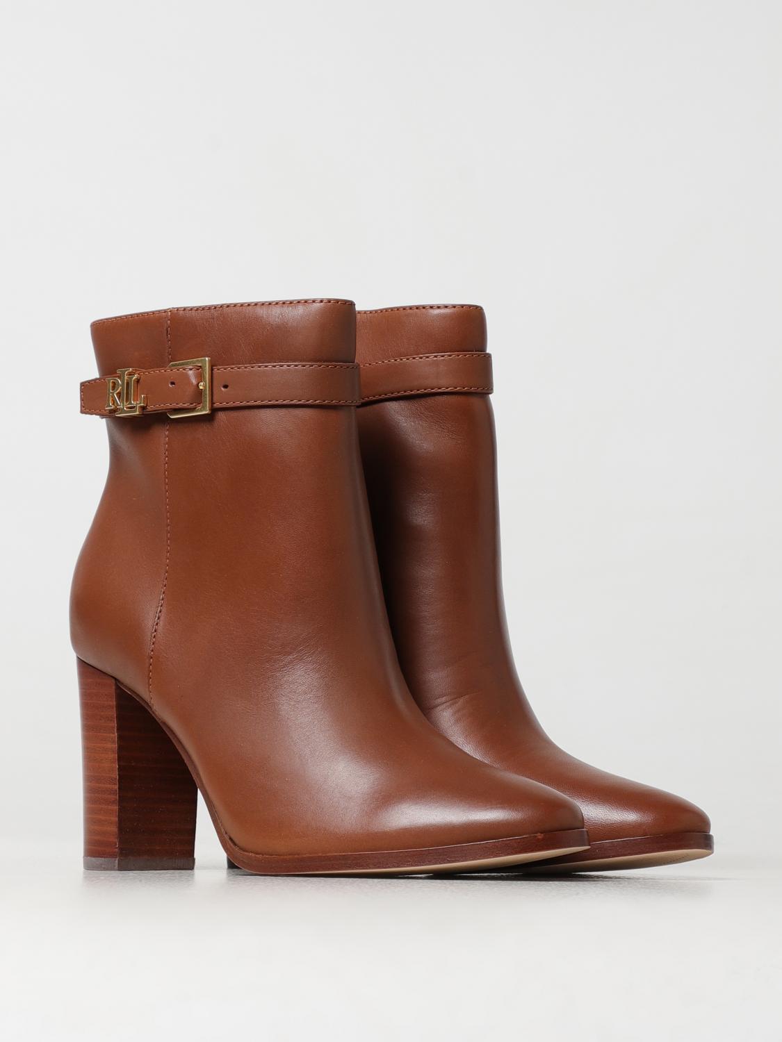 LAUREN RALPH LAUREN FLAT ANKLE BOOTS: Shoes woman Lauren Ralph Lauren, Leather - Img 2