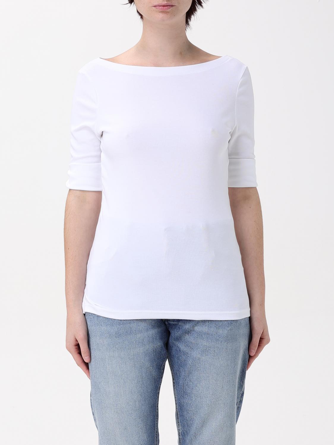 LAUREN RALPH LAUREN T-SHIRT: Top woman Lauren Ralph Lauren, White - Img 1