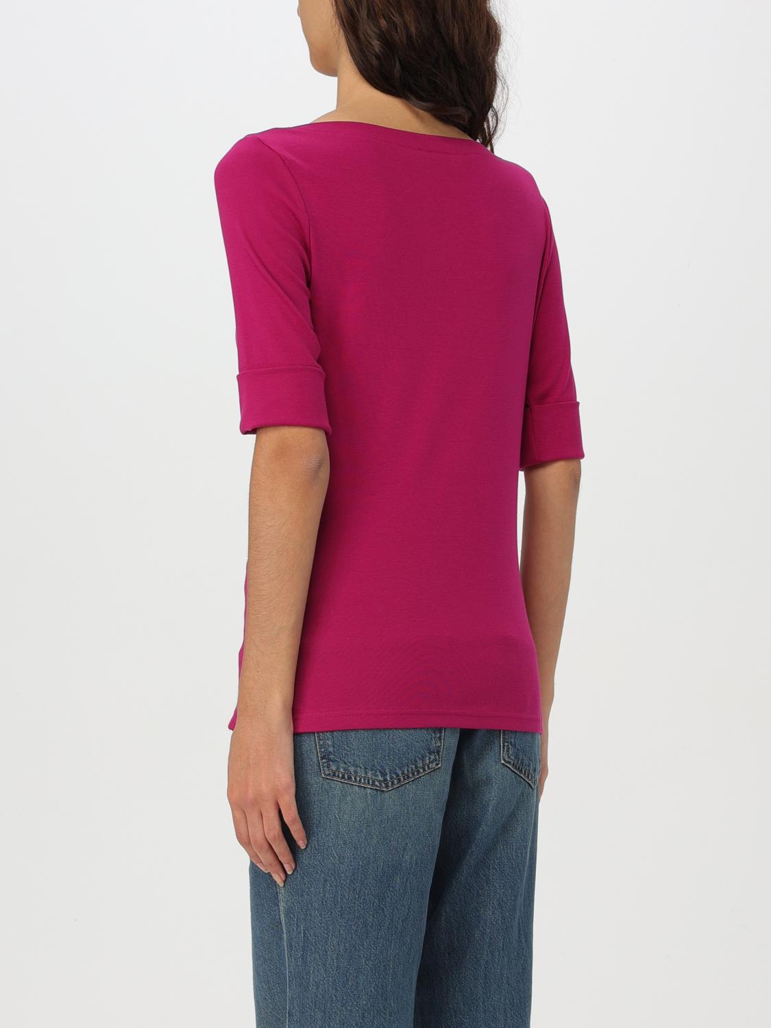 LAUREN RALPH LAUREN T-SHIRT: Top woman Lauren Ralph Lauren, Fuchsia - Img 2