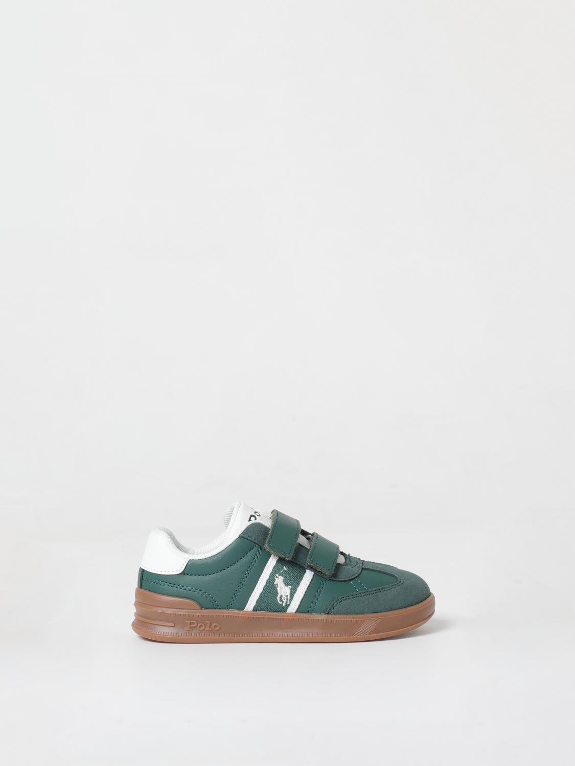 POLO RALPH LAUREN SNEAKERS: Sneakers Polo Ralph Lauren in pelle sintetica , Verde - Img 1