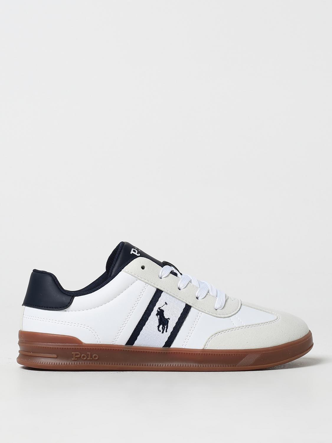 POLO RALPH LAUREN SNEAKERS: Sneakers Polo Ralph Lauren in pelle sintetica , Bianco - Img 1