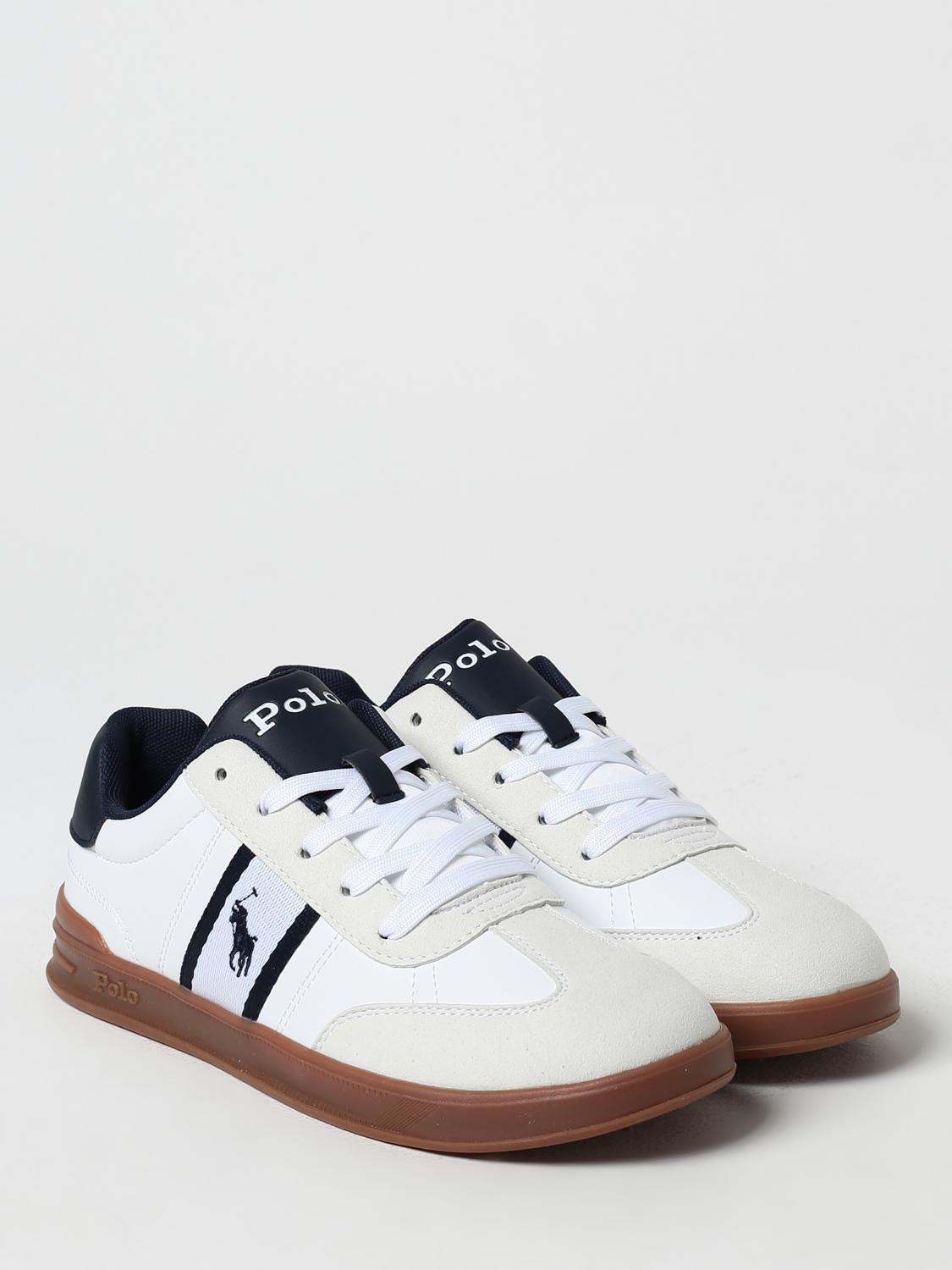 POLO RALPH LAUREN SNEAKERS: Sneakers Polo Ralph Lauren in pelle sintetica , Bianco - Img 2