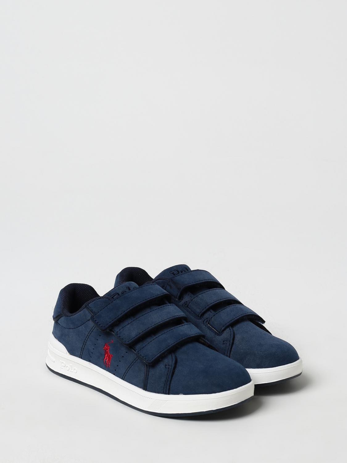 POLO RALPH LAUREN SNEAKERS: Sneakers Polo Ralph Lauren in camoscio , Blue - Img 2